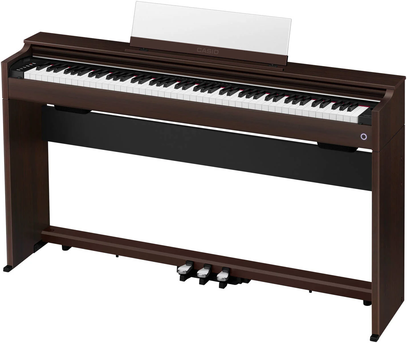 کیبورد هوشمند چکش‌دار مقیاس‌بندی شده Casio Celviano AP-S200BN، دارای 88 کلید، پلی‌فونی 192، پاسخ لمسی با 5 سطح حساسیت، AiR چند بعدی Morphing، قهوه‌ای | AP-S200BN