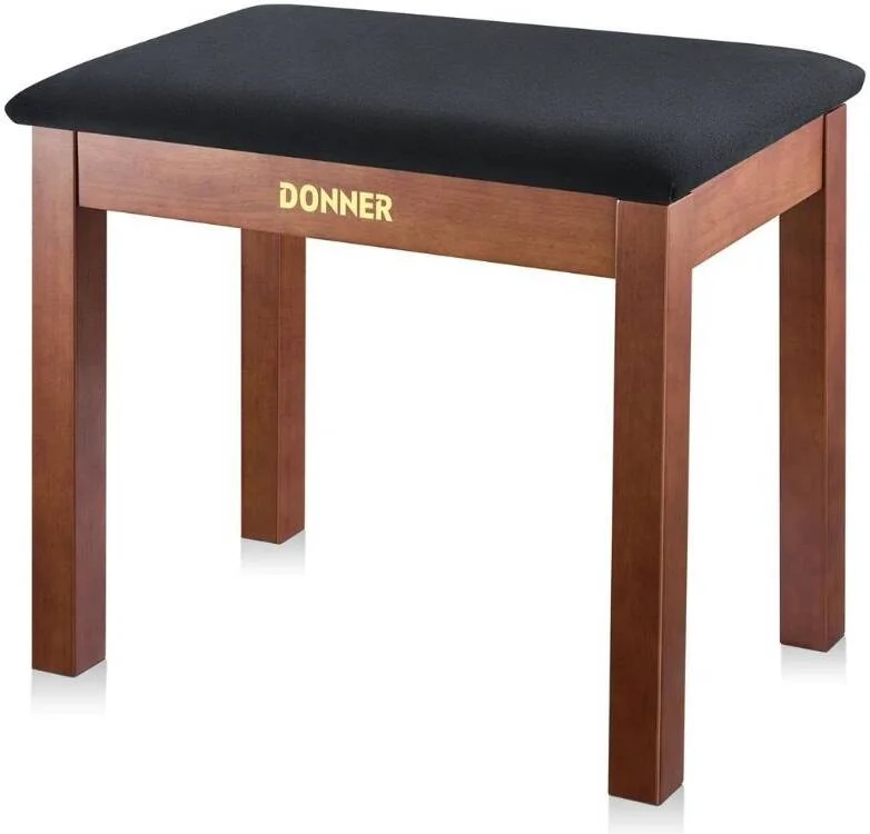 صندلی کیبورد Donner DKB-10 با محفظه ذخیره سازی، نشیمن با کوسن جیر متراکم، رنگ چوب، قهوه ای | EC6634