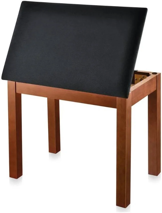 صندلی کیبورد Donner DKB-10 با محفظه ذخیره سازی، نشیمن با کوسن جیر متراکم، رنگ چوب، قهوه ای | EC6634