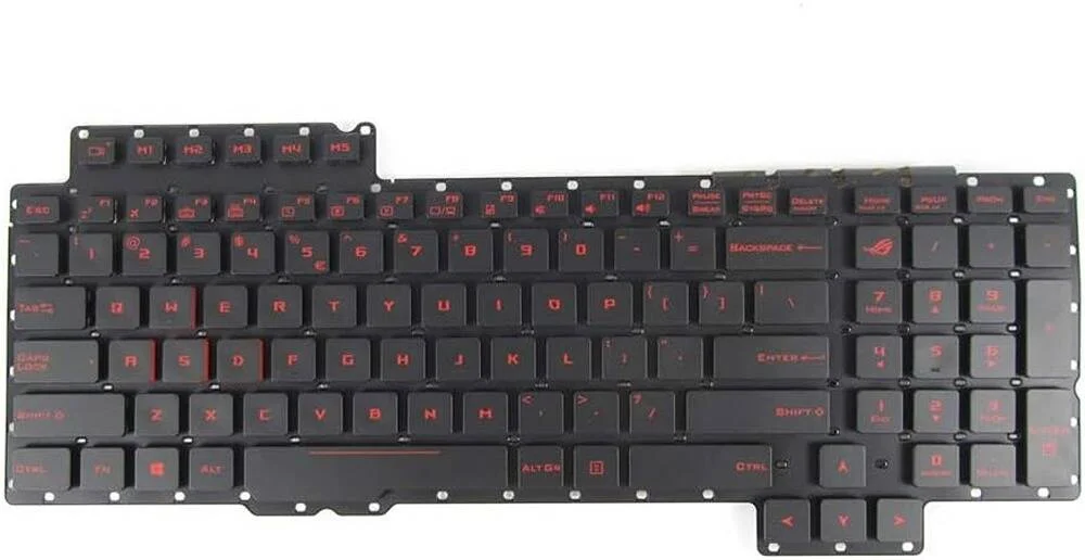 کیبورد Abakoo - سازگار با ASUS ROG G752 G752VS G752VM G752VL G752VY G701VI G752VT با نور پس زمینه بدون قاب - قرمز