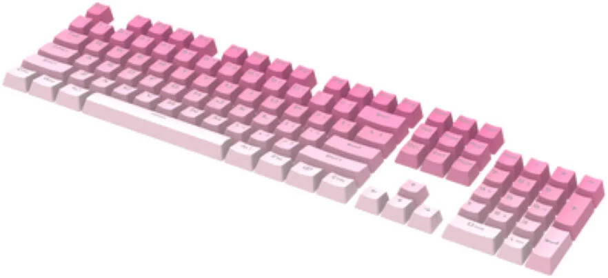 مجموعه کلیدهای رنگی شیب دار PBT دوتایی Redragon A133 DIY، سازگار با تمام صفحه کلیدهای مکانیکی Redragon، طرح بندی US ANSI، 104 کلید، سازگاری جهانی، گرادیان صورتی | A133 مجموعه کلیدهای رنگی شیب دار PBT دوتایی Redragon A133 DIY، سازگار با تمام صفحه کلیدهای مکانیکی Redragon، طرح بندی US ANSI، 104 کلید، سازگاری جهانی، گرادیان صورتی | A133