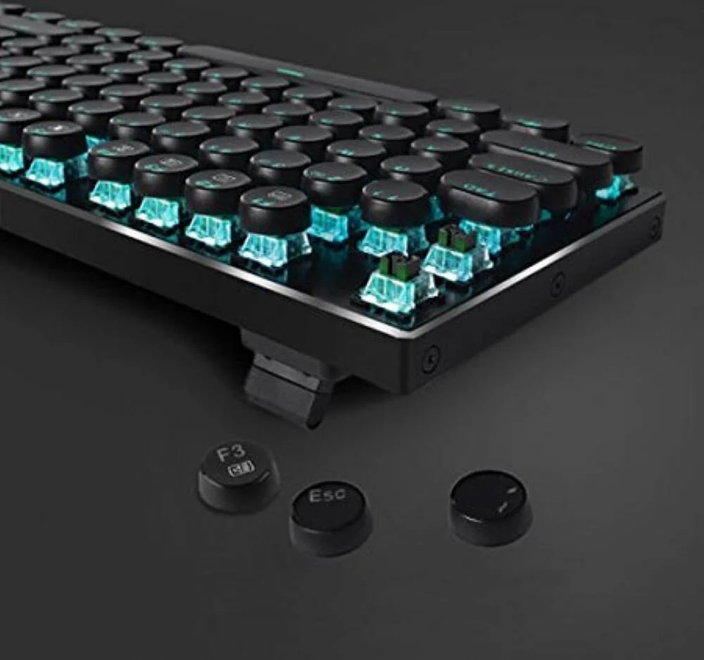 دکمههای کیبورد رترو استیمپانک Redragon A106، ۱۰۴ کلید، طراحی گرد منحصربهفرد، جنس ABS با قالبگیری دوبل، الهام گرفته از سبک قدیمی، مشکی | A106 دکمههای کیبورد رترو استیمپانک Redragon A106، ۱۰۴ کلید، طراحی گرد منحصربهفرد، جنس ABS با قالبگیری دوبل، الهام گرفته از سبک قدیمی، مشکی | A106