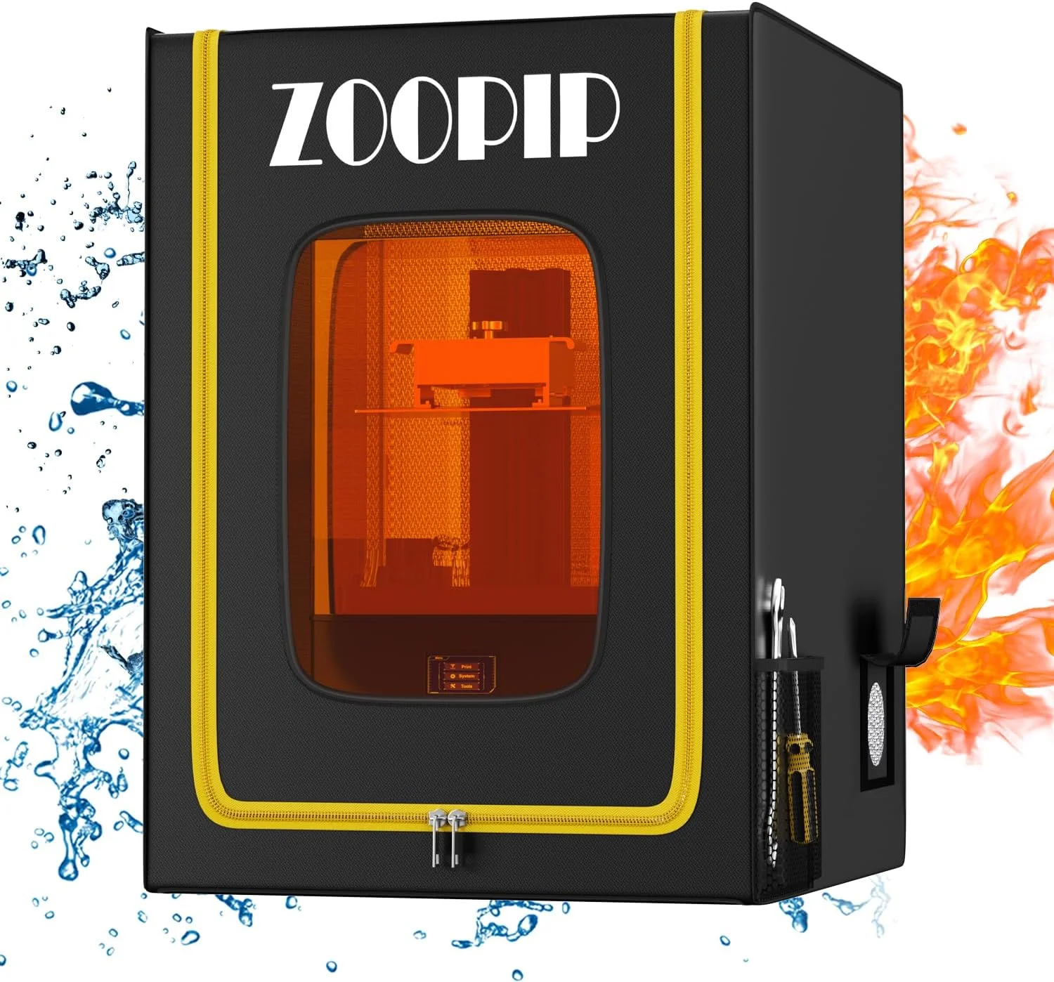 محفظه پرینتر سه بعدی، محفظه ضد گرد و غبار و دارای تهویه با قابلیت نگهداری ابزار، چادر محافظ با دمای ثابت برای پرینتر سه بعدی سری Creality/Anycubic/Elegoo