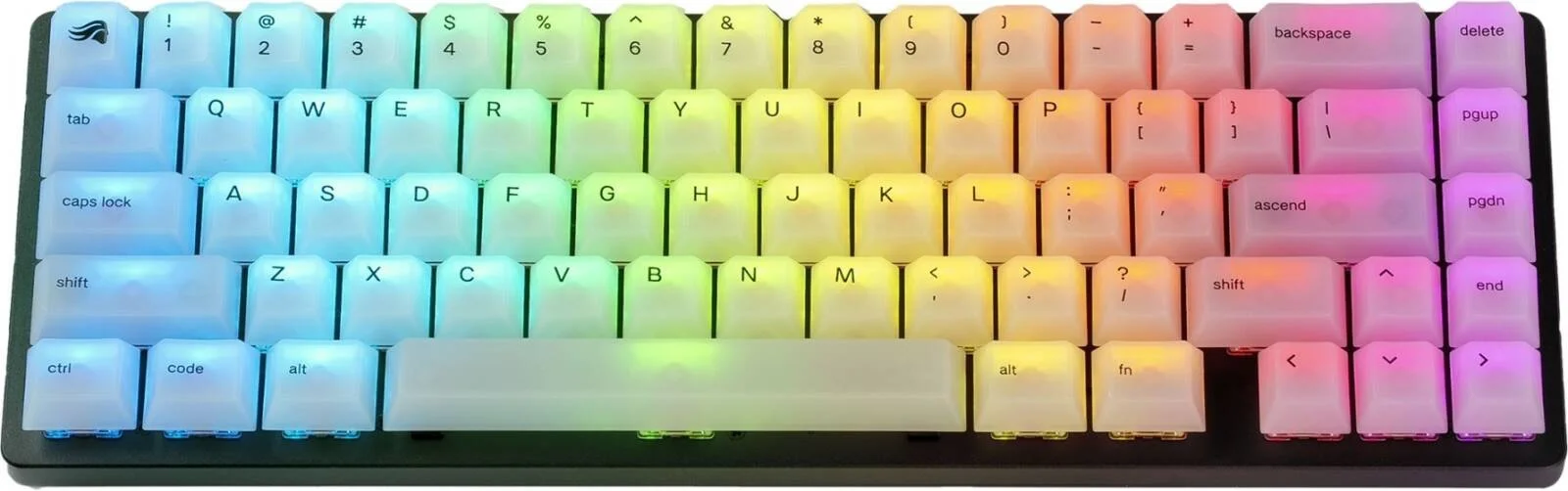 کلیدهای کیبورد Glorious Polychroma RGB، 115 کلید با پروفایل Cherry، جنس پلی کربنات بسیار بادوام، چاپ UV، طرح بندی ANSI، سازگار با تمام مدل های GMMK ANSI | GLO-KC-POLY-RGB