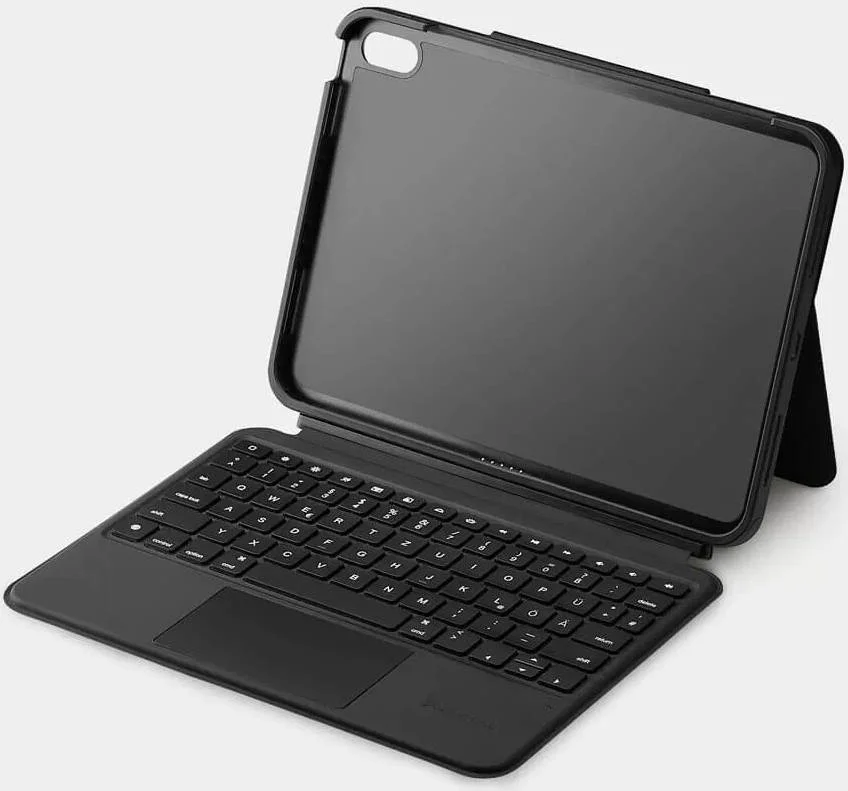 کاور ترکیبی کیبورد Smart-Connector Formcase، فناوری اتصال هوشمند 3 پین، برای آیپد 10.9 اینچ (نسل دهم)، طرح QWERTZ، تجربه تایپ بدون صدا، مشکی | Smart-Connector KB