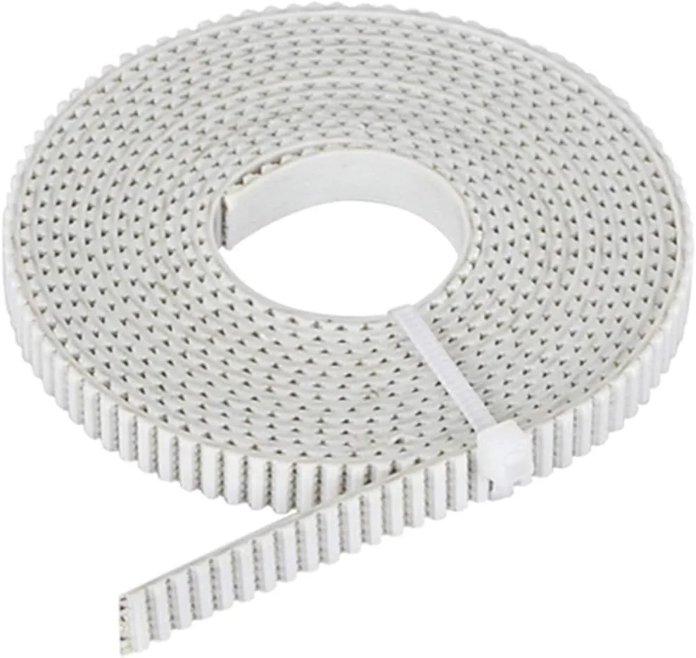 تسمه تایم 2/5 متری Xianglaa-Timing Belt، GT2 PU با هسته فولادی، تسمه تایم، عرض 6/10 میلی متر، تسمه سنکرون باز، تقویت شده 2GT برای قطعات پرینتر سه بعدی اندازه دقیق (رنگ: سفید، اندازه: 5M 10MM)
