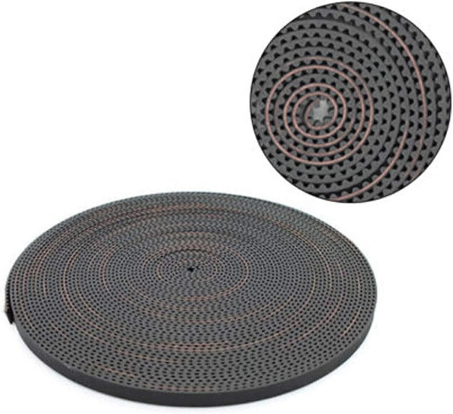 تسمه تایم لاستیکی تقویت شده با فیبر شیشه ای GT2 RF، عرض 6 میلی متر، برای پرینتر سه بعدی، 10 متر سایز دقیق (رنگ: مشکی)