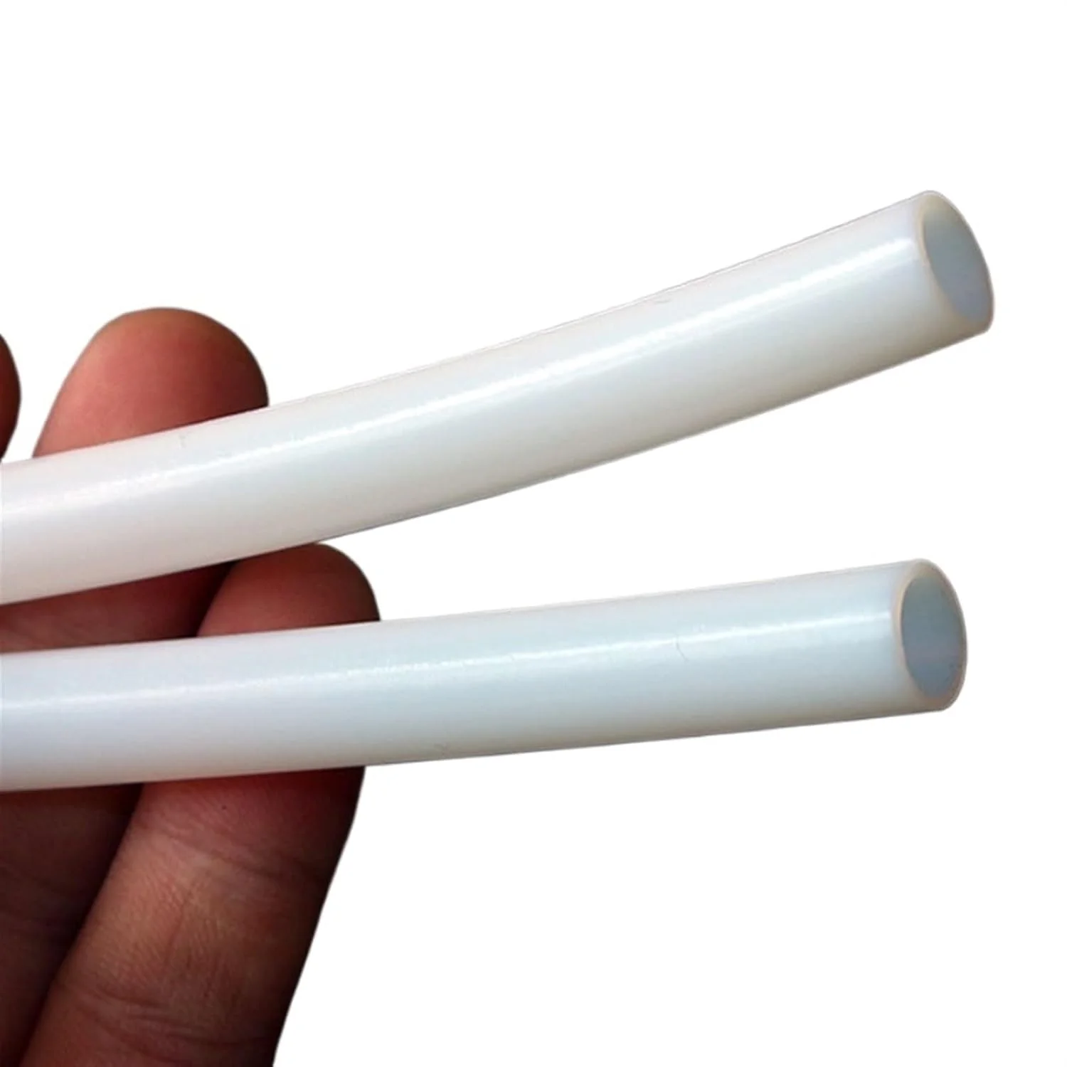 لوله PTFE سفید برای قطعات پرینتر سه بعدی، مقاوم در برابر حرارت بالا، روغن، اسید و باز (4x7mm 2 متر)