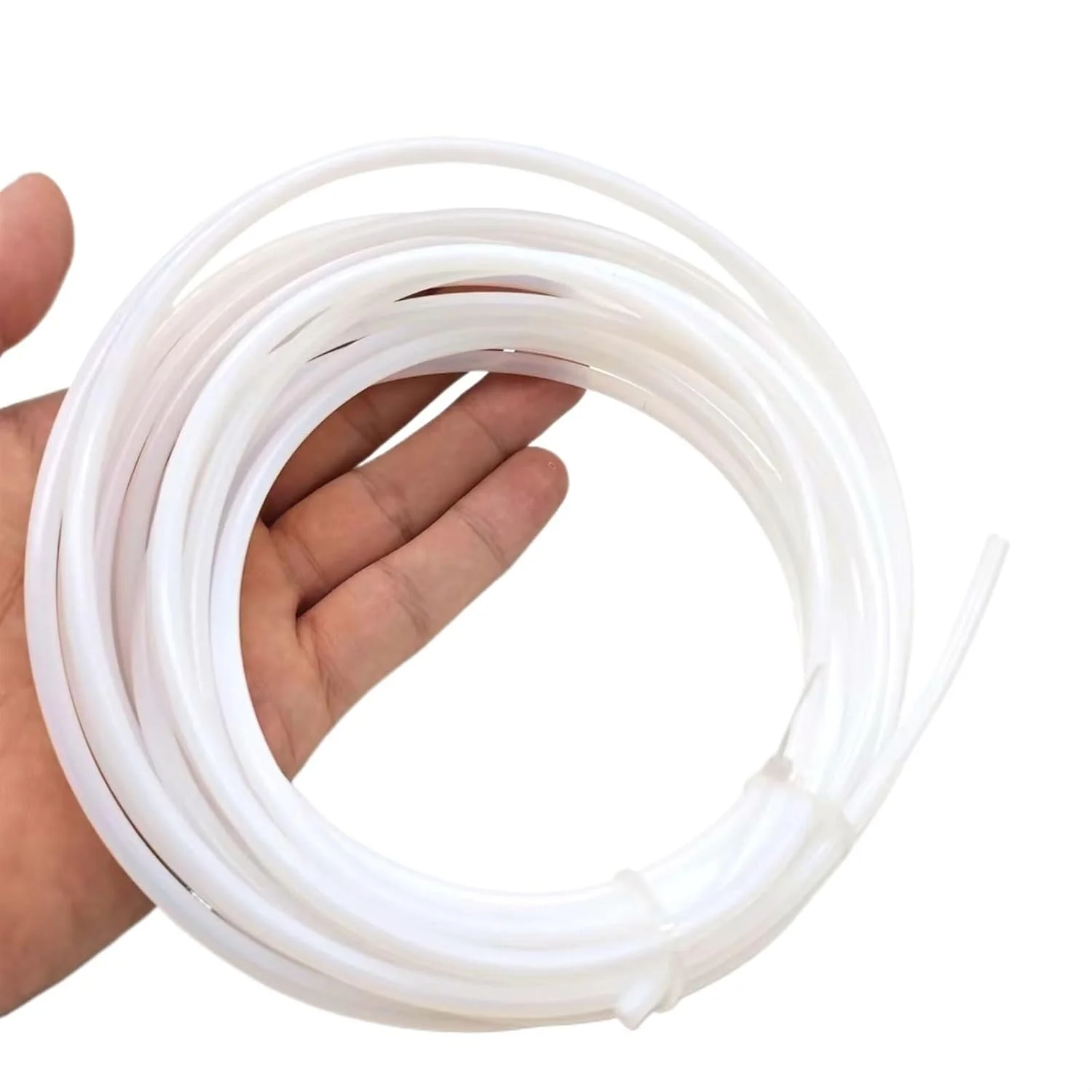 لوله PTFE یک متری برای قطعات پرینتر سه بعدی، شناسه لوله 0.5mm 1mm 2mm 2.5mm 7mm 8mm شیلنگ عایق F46 لوله سخت 600V 3KV (سفید، شناسه 10mm x 12mm OD)