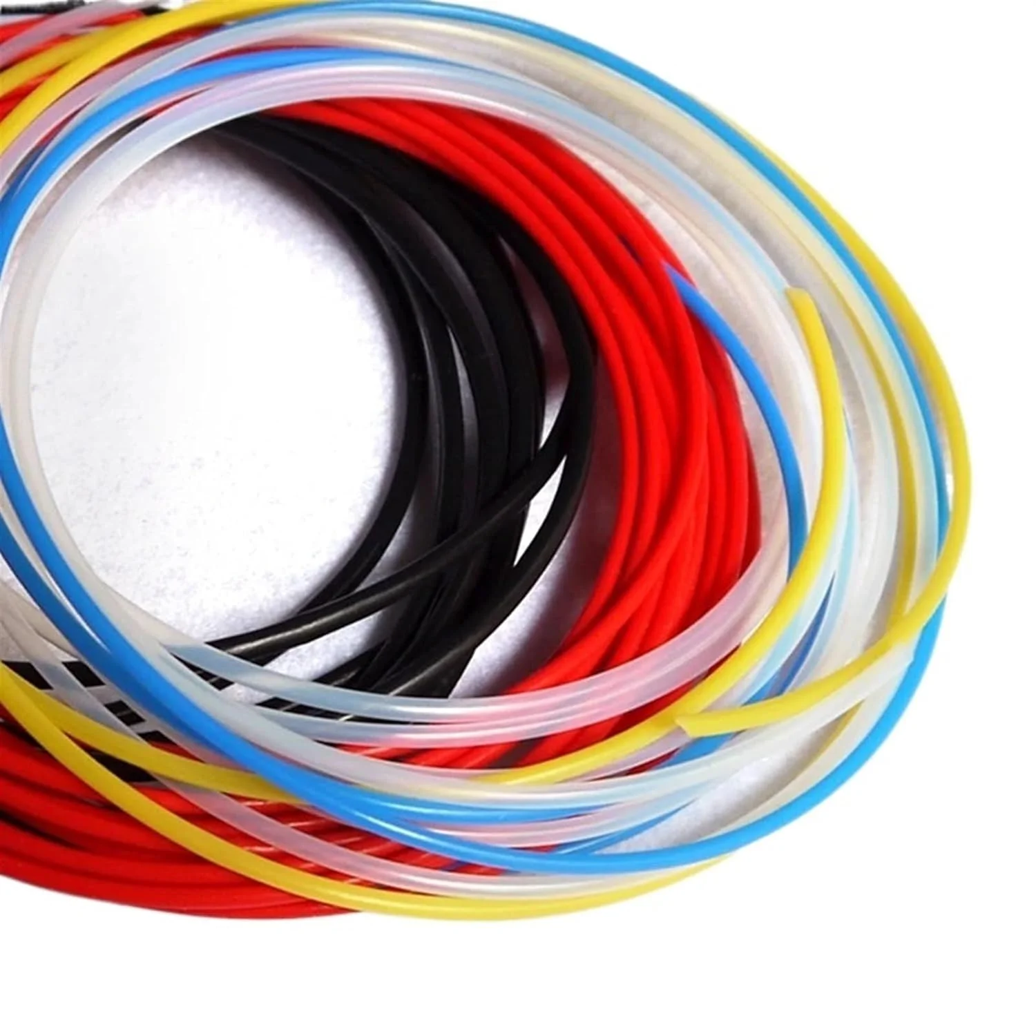 لوله PTFE یک متری، پنج متری و ده متری برای قطعات پرینتر سه بعدی، لوله شناسه 1 میلی متر در OD 2 میلی متر، شلنگ عایق F46 600 ولت (خاکستری، 10 متر)