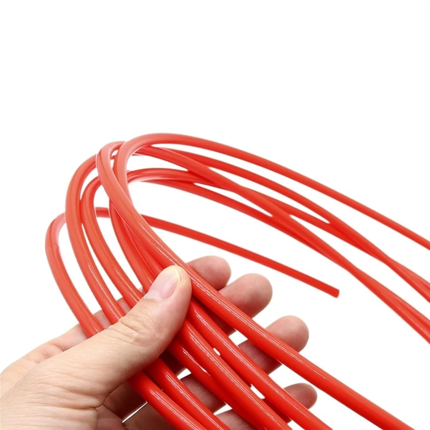 لوله PTFE با قطر داخلی 2 میلی‌متر و قطر خارجی 4 میلی‌متر، لوله PTFE با ابعاد 4x6 میلی‌متر برای قطعات پرینتر سه بعدی، لوله راهنمای فیلامنت 1.75 میلی‌متری (قرمز، 5 متر)