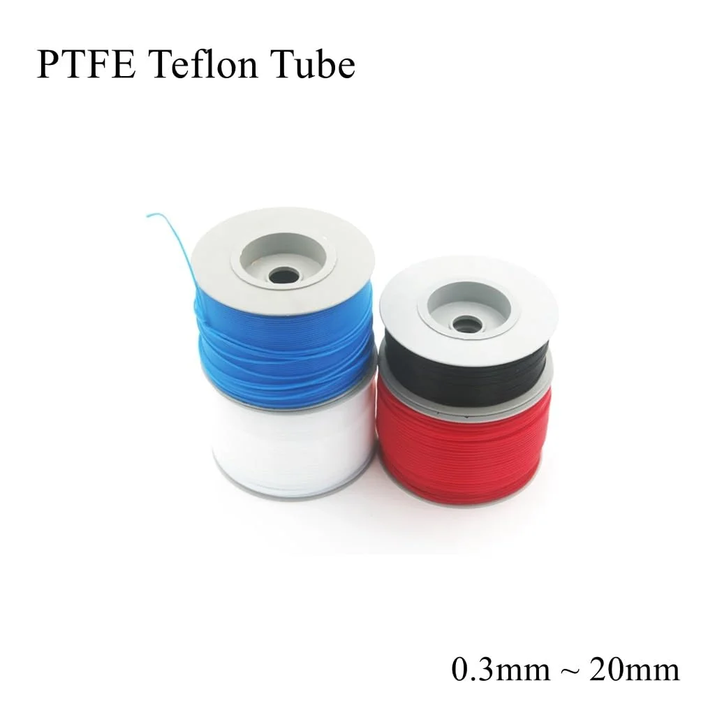 اتصالات لوله PTFE عایق 14mm 16mm 18mm 20mm، غلاف تفلون شیلنگ، قطعه پرینتر سه بعدی، لوله سخت اکسترودر داغ (2mm x 3mm)