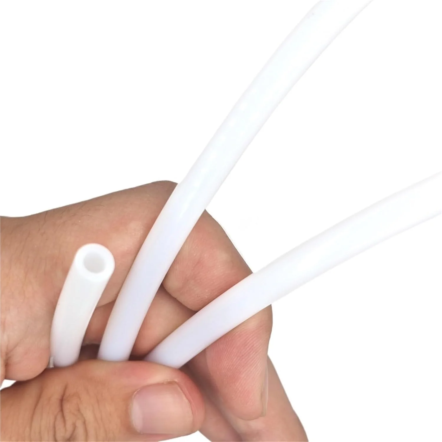 لوله تفلون PTFE 10 متری قرمز سفید آبی مشکی برای فیلامنت 1.75mm و 3mm، گلوگاه اکسترودر، قطعه پرینتر سه بعدی (سفید، 2x4mm)