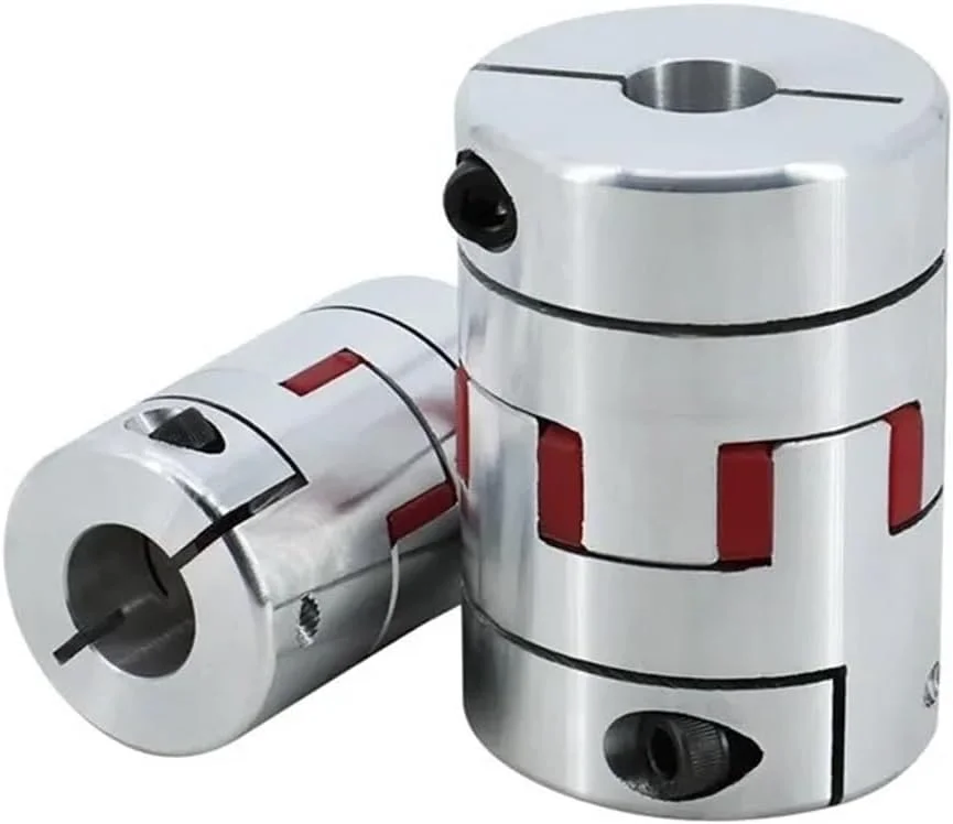 کوپلینگ انعطاف پذیر فکی عنکبوتی آلو D40 L55mm با شفت 8mm 12mm 14mm 19mm با یک جای خار 5mm در یک انتها برای پرینتر سه بعدی (15-14 (جای خار 5mm))