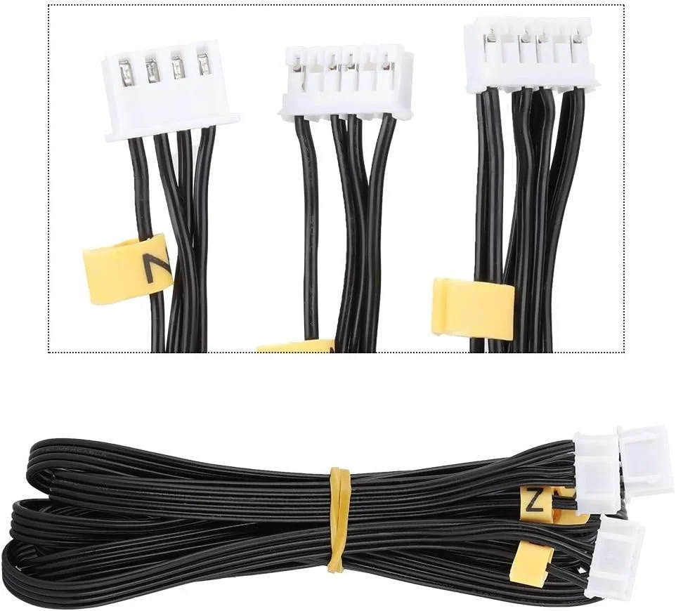 کابل افزایش طول موتور پرینتر سه بعدی Wendry، کابل موتور استپر پرینتر سه بعدی، لوازم جانبی اتصال موتور دو محور Z برای پرینتر سه بعدی سری CR-10/CR-10S، مشکی