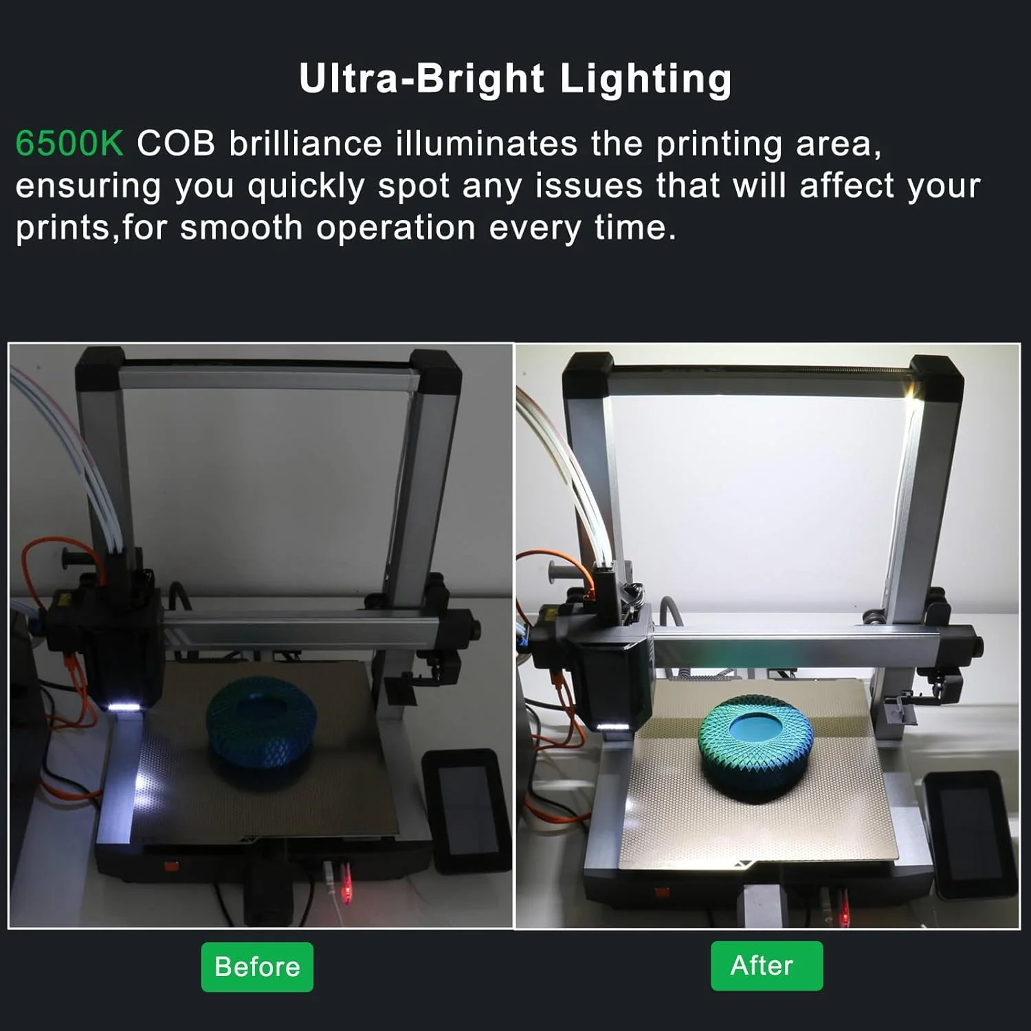 کیت نوار نور LED ارتقا یافته JUUPINE Kobra 3 برای پرینترهای سه بعدی Anycubic Kobra 3/Kobra 3V2 Combo، نوار لامپ LED 5 ولت با روشنایی بالا 1.5 متری، لوازم جانبی پرینتر سه بعدی کیت نور LED Kobra 3. کیت نوار نور LED ارتقا یافته JUUPINE Kobra 3 برای پرینترهای سه بعدی Anycubic Kobra 3/Kobra 3V2 Combo، نوار لامپ LED 5 ولت با روشنایی بالا 1.5 متری، لوازم جانبی پرینتر سه بعدی کیت نور LED Kobra 3.