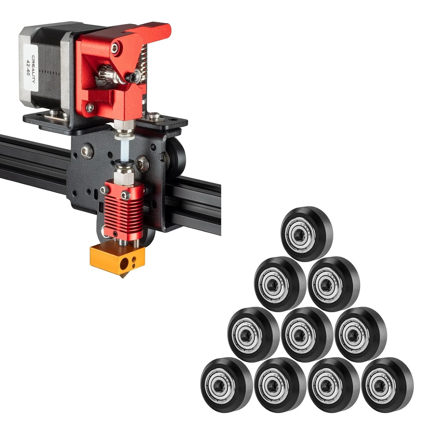 براکت تبدیل ارتقاء درایو مستقیم Ender 3 + چرخ های پرینتر سه بعدی Ender 3 قرقره POM بلبرینگ خطی 625zz