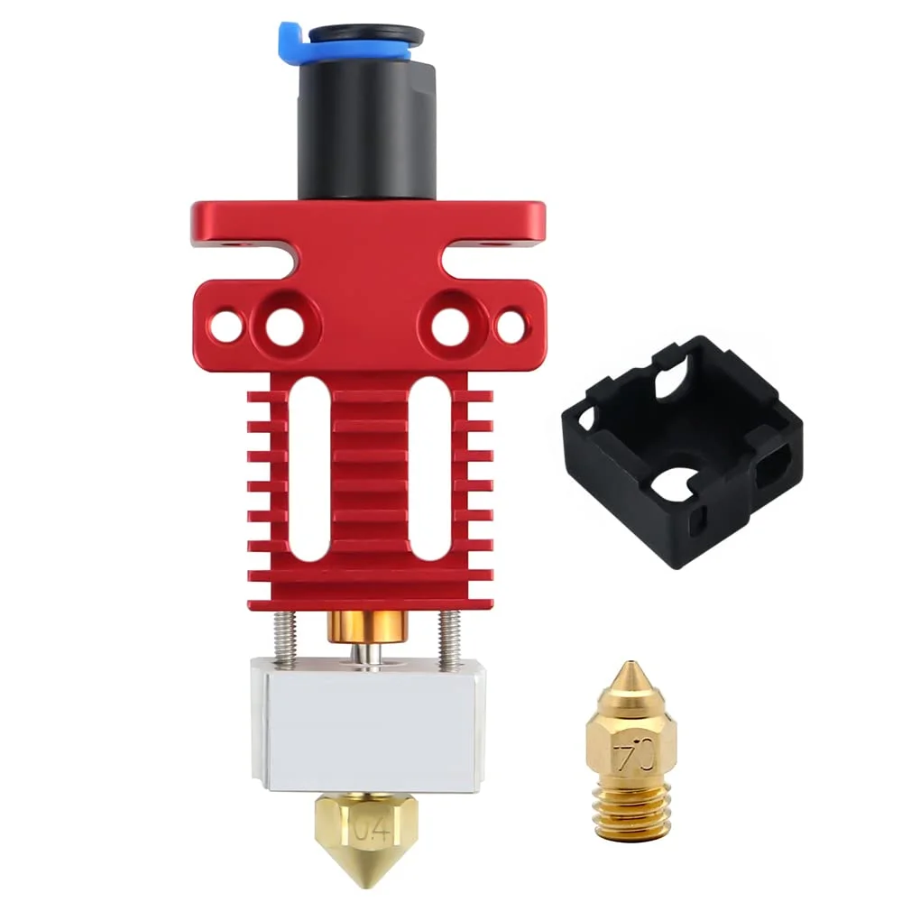 ارتقاء اکسترودر تمام فلزی Ender 3 با هیت بریک BiMetal Copper Titanium برای Creality CR-6 SE CR6 Max CR-5 PRO Ender 3 / pro، Ender 5 / pro، Ender 5 Plus، CR10 پرینتر سه بعدی (قرمز)