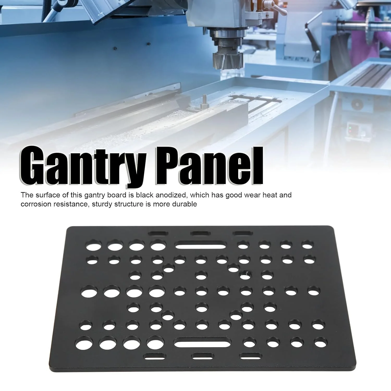 صفحه دروازه ای، صفحه دروازه ای آلومینیومی با استحکام بالا آنودایز شده مشکی راهنمای خطی جهانی پرینتر سه بعدی برای دستگاه فرز (تخته)