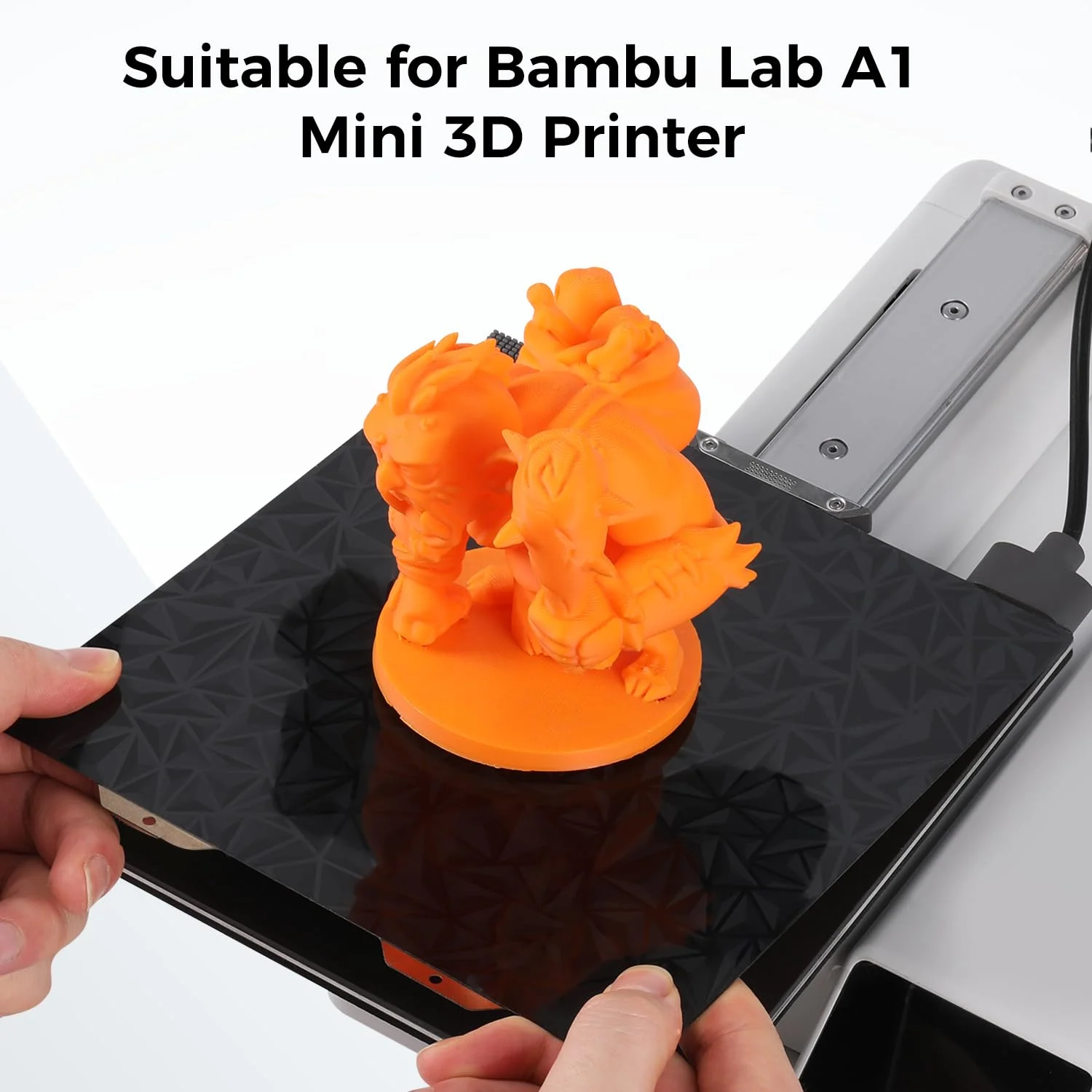 صفحه چاپ دو طرفه PEI+PEO، سکوی فولادی فنری انعطاف پذیر، یک طرف PEI بافت دار و یک طرف ورق PEO صاف برای پرینتر سه بعدی، صفحه ساخت استیکر PEI برای Bambu Lab A1 Mini 184 x 184mm