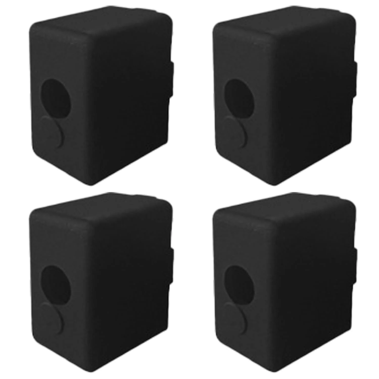 روکش جوراب سیلیکونی 4 عددی برای پرینتر سه بعدی FLSUN V400، مقاوم در برابر درجه حرارت بالا و بادوام، آستین سیلیکونی مشکی، قطعات لوازم جانبی پرینتر سه بعدی FDM، محافظت از بلوک گرمکن اکسترودر و نازل