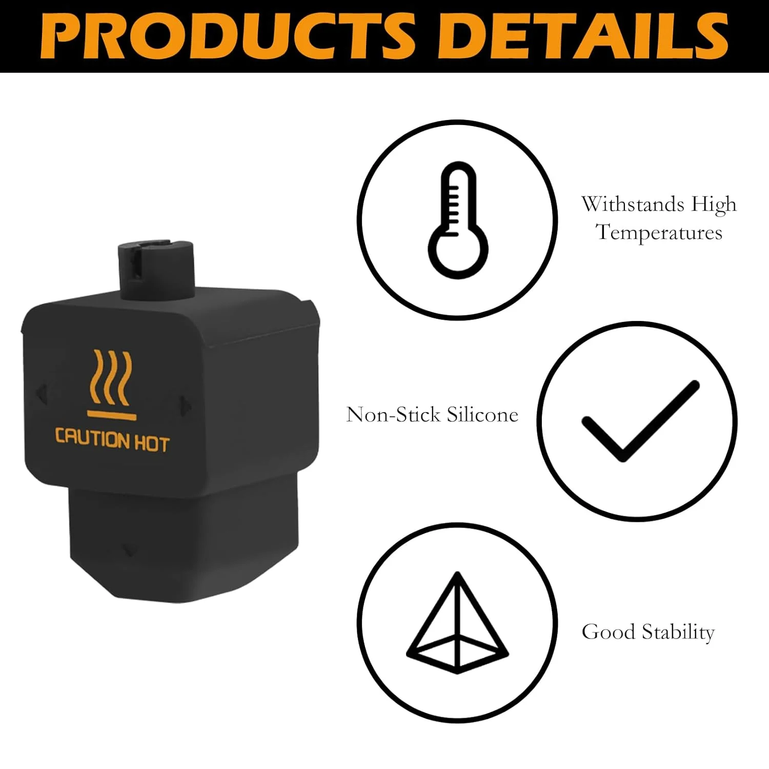 10 عدد جوراب سیلیکونی H2D برای قطعات جانبی پرینتر سه بعدی Bambu Lab H2D، روکش سیلیکونی بلوک گرمکن هات اند، نازل، قطعات محفظه بوت هد پرینت سه بعدی محافظت از آستین اکسترودر