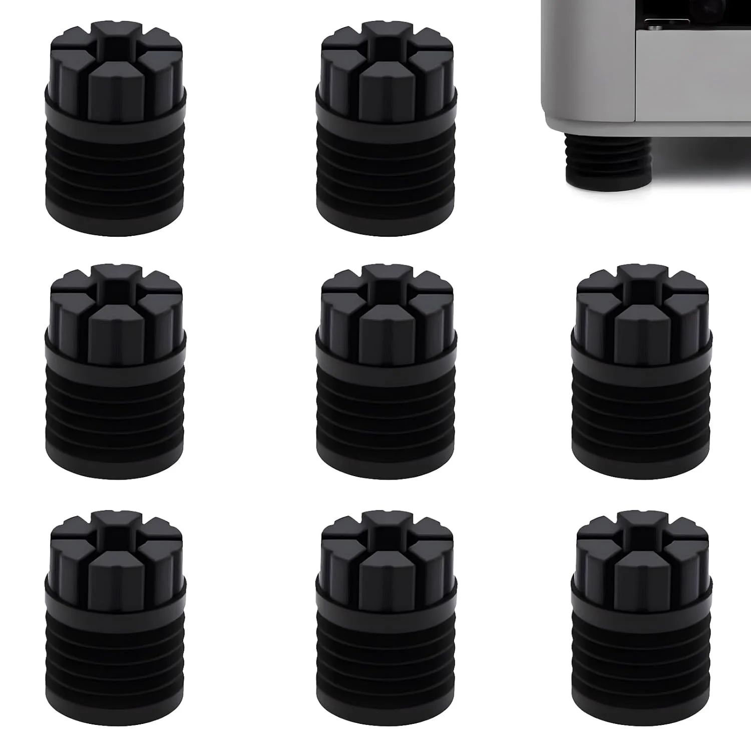 پایه‌های ضد لرزش برای Bambu Lab X1 / X1C / X1E / P1P / P1S - بسته 8 عددی پایه سیلیکونی جاذب شوک، کاهش صدا و لرزش، لوازم جانبی پرینتر سه بعدی پایدار