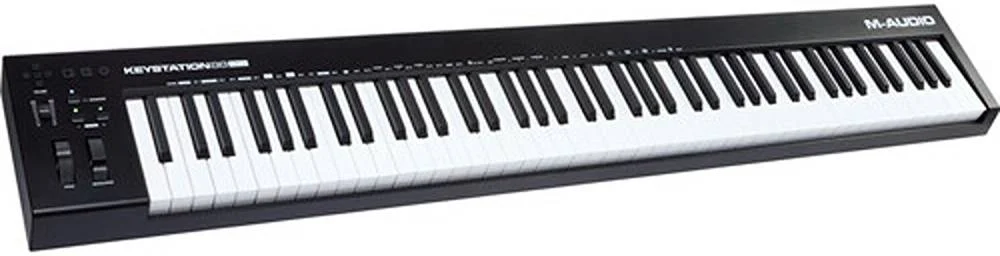 M-Audio Keystation 88 MK3 کنترلر کیبورد USB-MIDI با 88 کلید، حساس به Velocity، کلیدهای نیمه سنگین، چرخ های Pitch و Modulation، کنترل های Transport، نرم افزار همراه | KEYSTATION88MK3