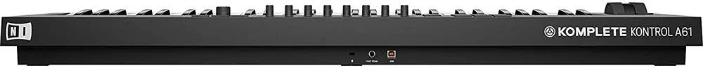 کنترلر 61 کلیدی Native Instruments KOMPLETE KONTROL A61، کلاویه نیمه سنگین سفارشی NI، صفحه نمایش OLED، انکودر فشاری 4 جهته تک دستی، 8 ناب لمسی، چرخ‌های Pitch & Mod ارگونومیک | 25244