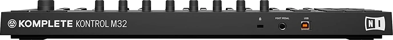 میکرو کیبورد Native Instruments Komplete Kontrol M32، کلاویه سینت اکشن 32 کلیدی NI، انکودر فشاری 4 جهته تک دستی، نوارهای لمسی عمودی، 8 ناب لمسی، مشکی | 26154