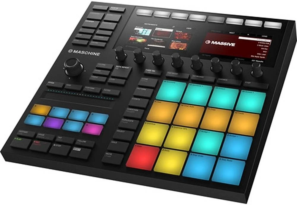 استودیوی تولید موسیقی Native Instruments MASCHINE MK3، سکوئنسر، سمپلر و واحد Multi-Effects، دارای 16 پد بزرگ چند رنگی، 8 انکودر لمسی بی نهایت، 50 دکمه دارای نور پس زمینه + نوار لمسی هوشمند | 24756