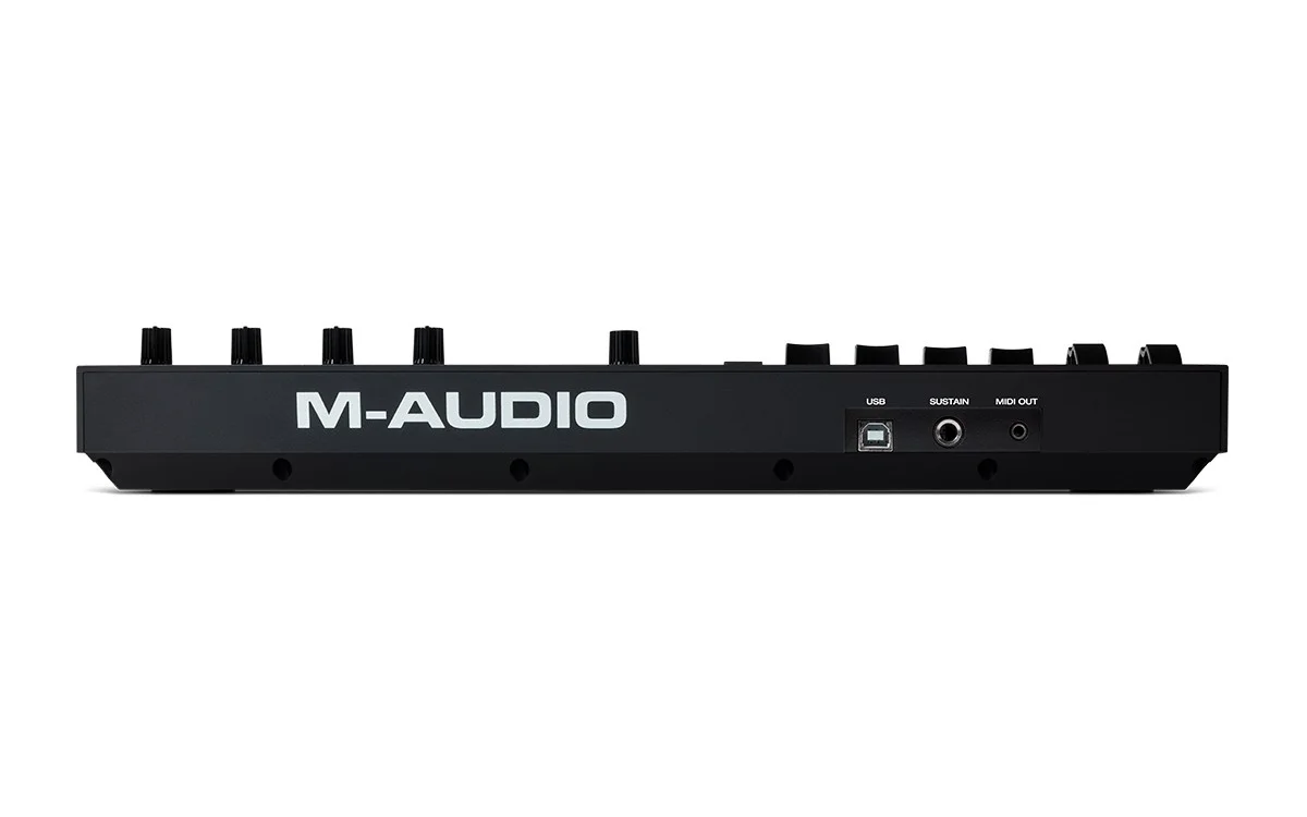 M-Audio Oxygen Pro Mini, 32 Key USB MIDI Keyboard Controller With Beat Pads, MIDI assignable Knobs, Buttons & Faders and Software Suite Included | OXYGENPROMINI