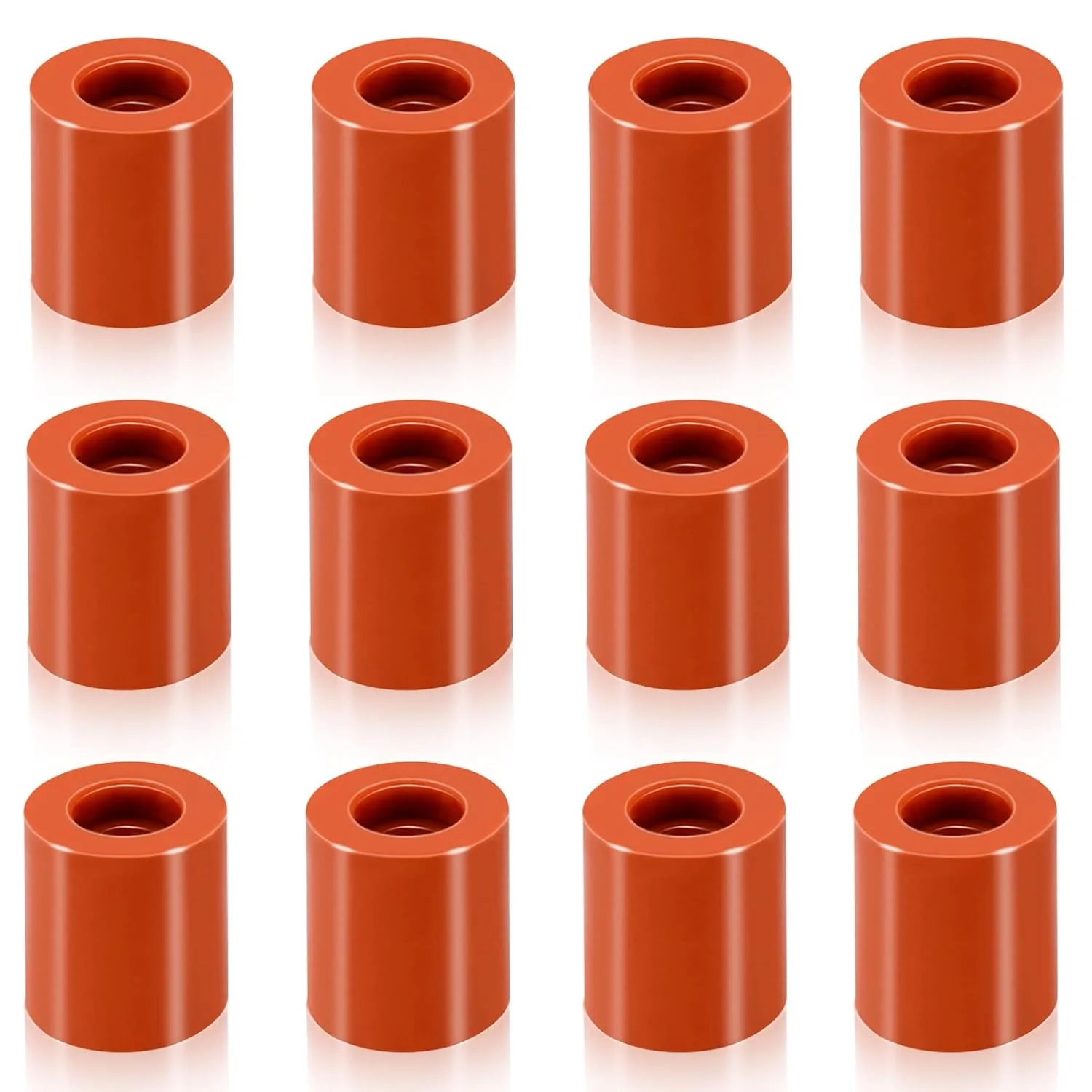 آگاتیج ۱۲ عددی قطعات تراز کننده بستر حرارتی پرینتر سه بعدی، ستون تراز کننده ۱۶ میلی متری سیلیکونی بافر، قطعات تراز کننده بستر حرارتی پرینتر سه بعدی، فنر جایگزین تراز کننده برای پرینتر سه بعدی Ender 3 / CR6-SE