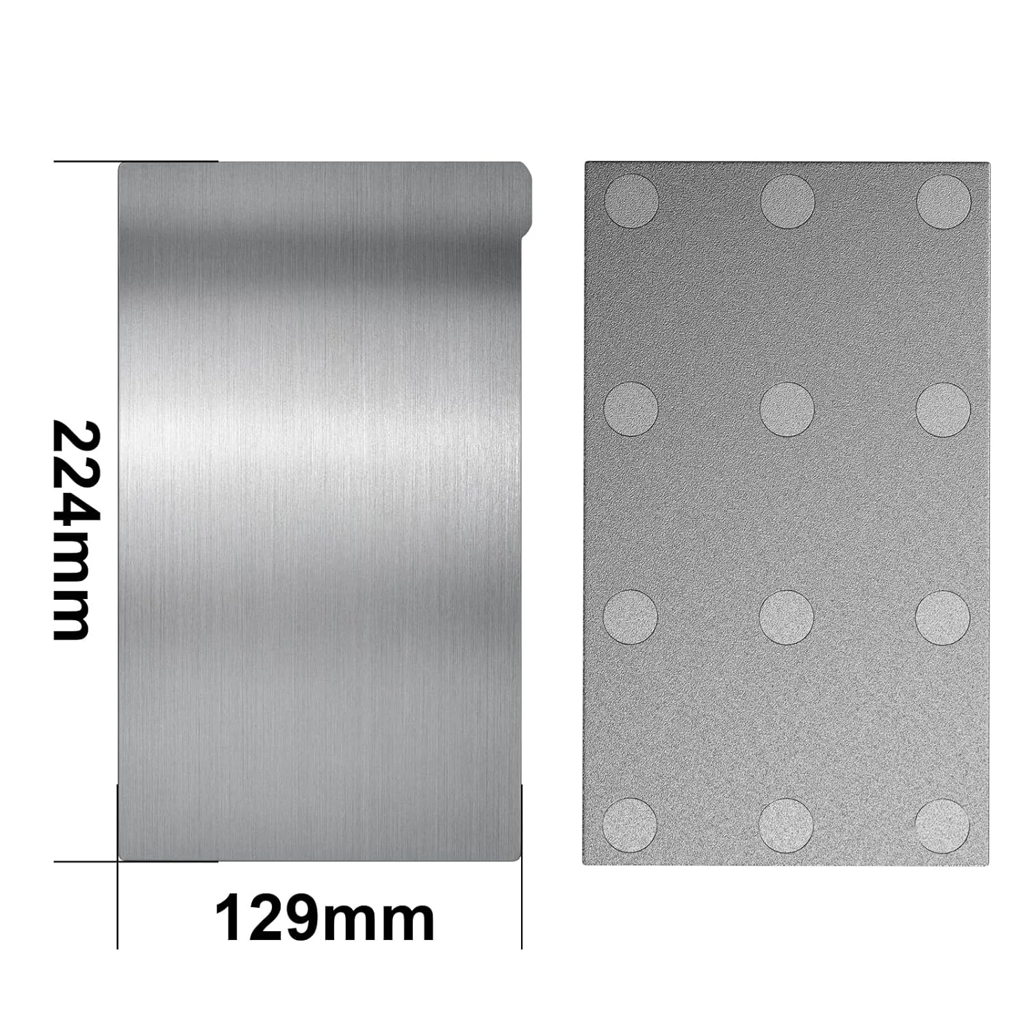 صفحه ساخت منعطف پرینتر رزینی سه بعدی، 2 عدد صفحه فولادی فنری منعطف و 1 عدد پلتفرم پایه فولادی برای پرینتر سه بعدی ELEGOO Saturn 4 / Saturn 4 Ultra سایز 224x129mm