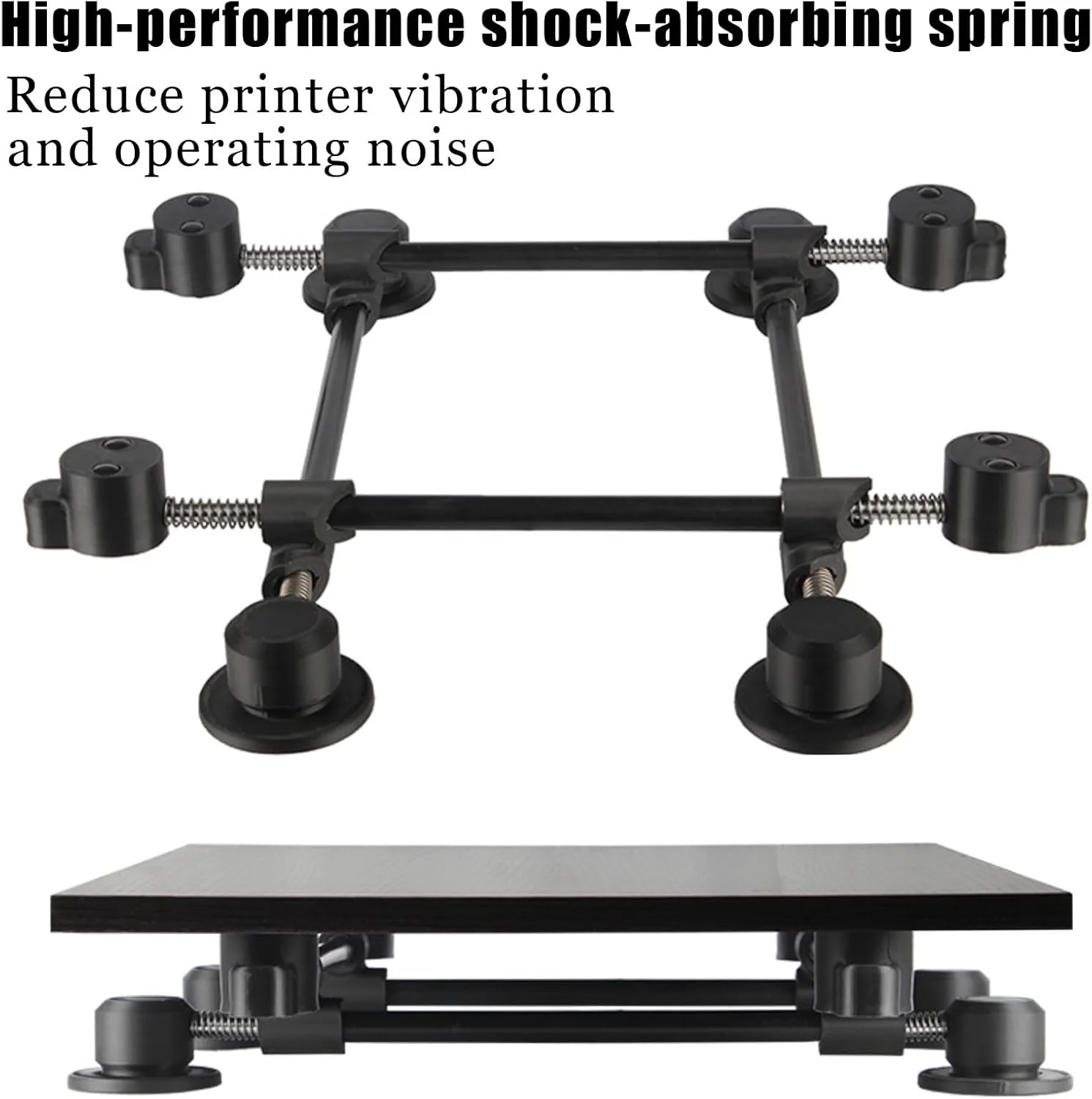 پایه ضد لرزش پرینتر سه بعدی - پایه جهانی جاذب شوک برای پرینترهای FDM، کاهش نویز و بهبود کیفیت چاپ، طراحی فنر سنگین، بار 30 کیلوگرمی، سازگار با Ender، Anycubic، Prusa