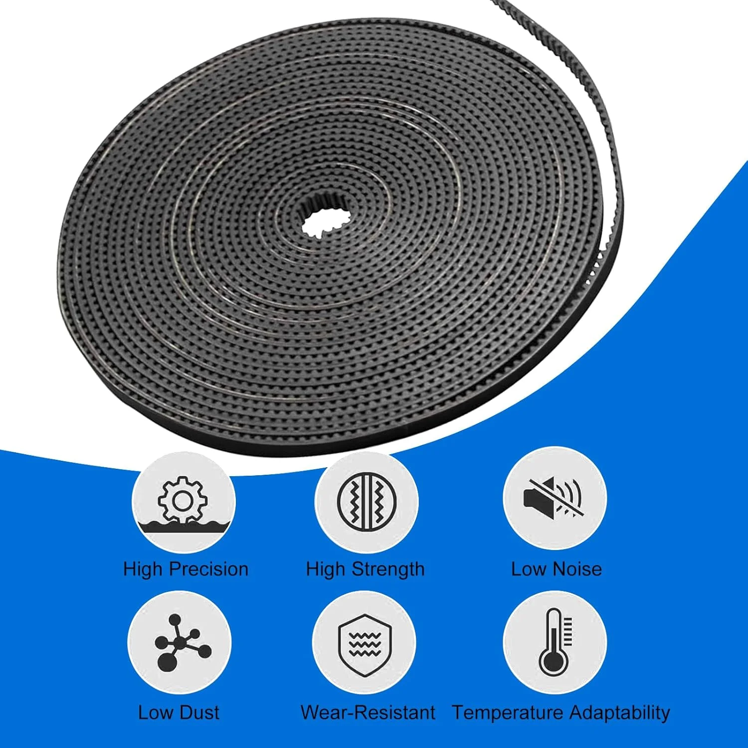 تسمه پرینتر سه بعدی 6 متری (19.6 فوت) تسمه تایمینگ لاستیکی GT2 باز برای Ender 3، سری Ender 3 V2، Ender 3 S1، Ender 3 S1 Pro، سری Ender-5 و سری CR-10