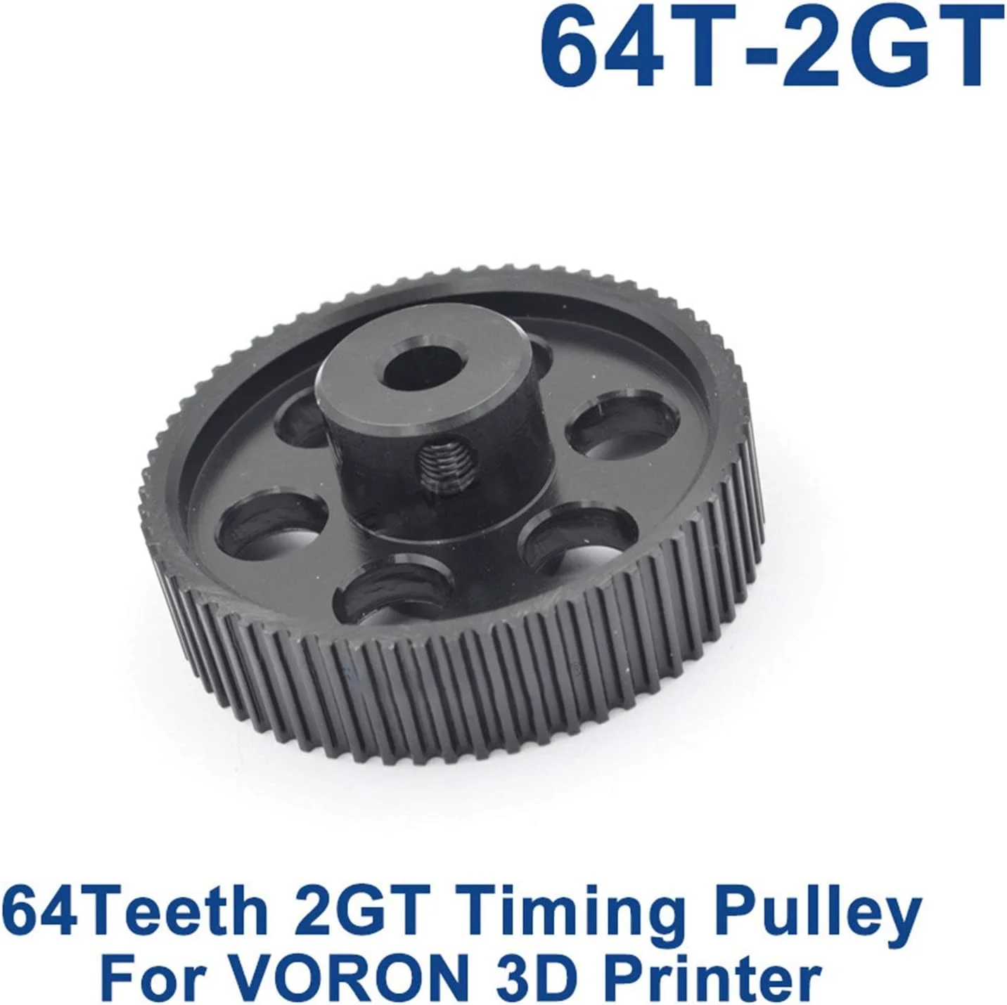 پولی تایمینگ 64 دندانه 2MGT 2GT، سوراخ 5 میلی متر برای تسمه سنکرون باز GT2 2M عرض 9 میلی متر، 64 دندانه 64T دقت موقعیت یابی پرینتر سه بعدی