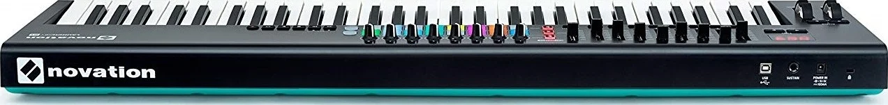 کنترلر کیبورد USB با 61 کلید Novation Launchkey برای Ableton Live، 8 دکمه کنترلی + پیچ و ماژول، نه فیدر 1.8 اینچی، خروجی DIN MIDI، ورودی پدال ساستین 1/4 اینچی، مشکی | Launchkey 61MK3 کنترلر کیبورد USB با 61 کلید Novation Launchkey برای Ableton Live، 8 دکمه کنترلی + پیچ و ماژول، نه فیدر 1.8 اینچی، خروجی DIN MIDI، ورودی پدال ساستین 1/4 اینچی، مشکی | Launchkey 61MK3