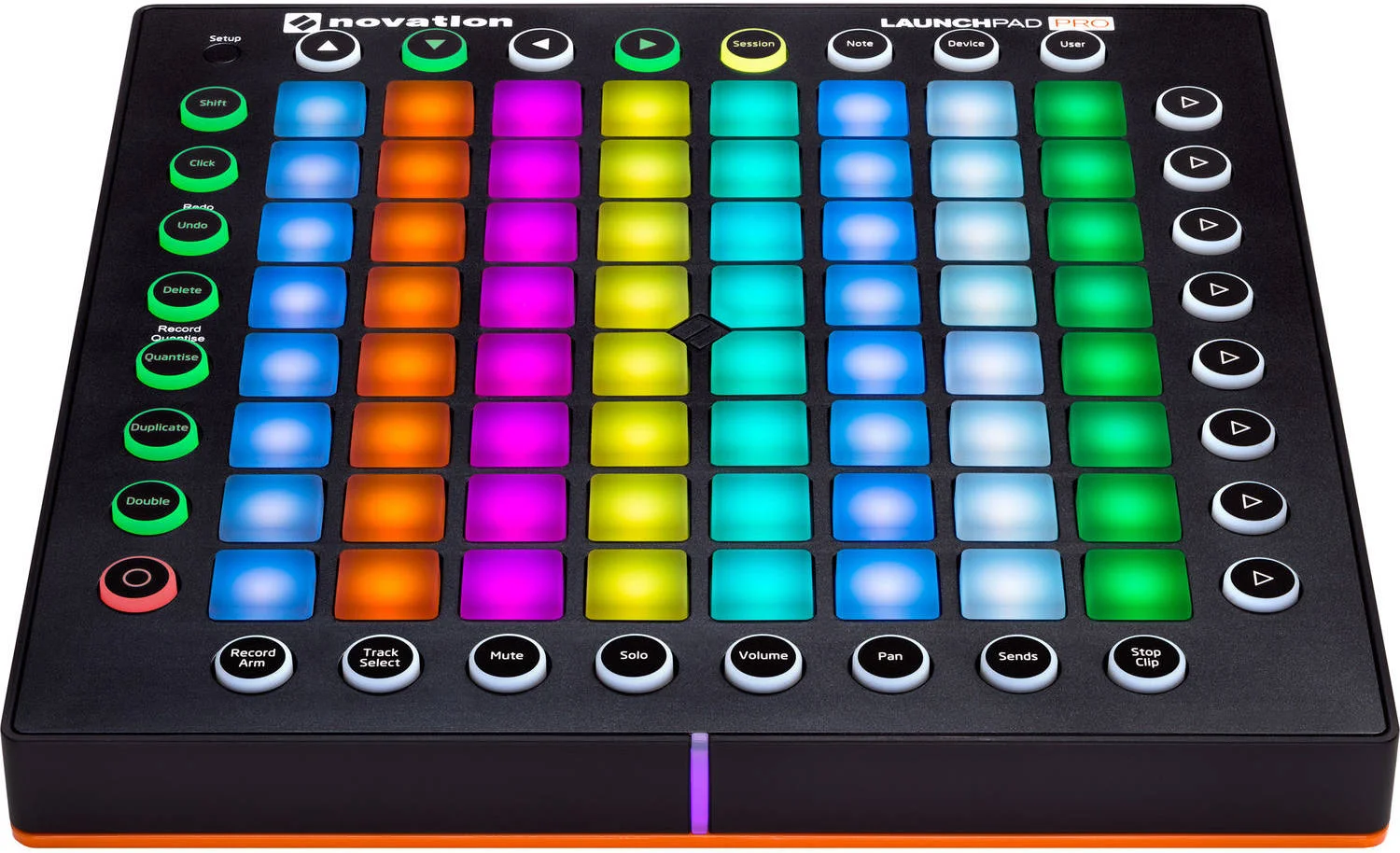 کنترلر MIDI و ابزار شبکه ای Novation Launchpad Pro، دارای 64 پد با نور پس زمینه RGB، عملکرد Scale با 32 کلید و حالت، میکسر و عملکرد اختصاصی، صداها و سمپل های Loopmasters، مشکی | LAUNCHPAD-PRO کنترلر MIDI و ابزار شبکه ای Novation Launchpad Pro، دارای 64 پد با نور پس زمینه RGB، عملکرد Scale با 32 کلید و حالت، میکسر و عملکرد اختصاصی، صداها و سمپل های Loopmasters، مشکی | LAUNCHPAD-PRO