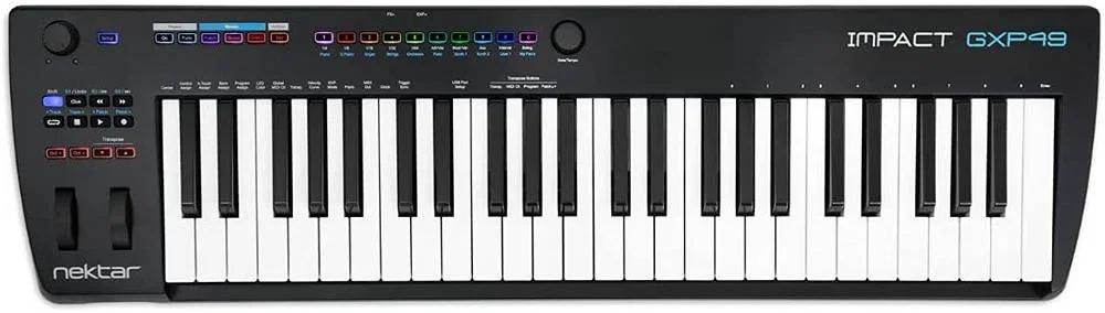 کیبورد کنترلر میدی USB نکتر تکنولوژی IMPACT GXP61، 61 کلاویه، نرم افزار کنترل پلاگین 2.0، چرخ های Modulation و Pitch-Bend، حساسیت به Velocity با Aftertouch | GXP61
