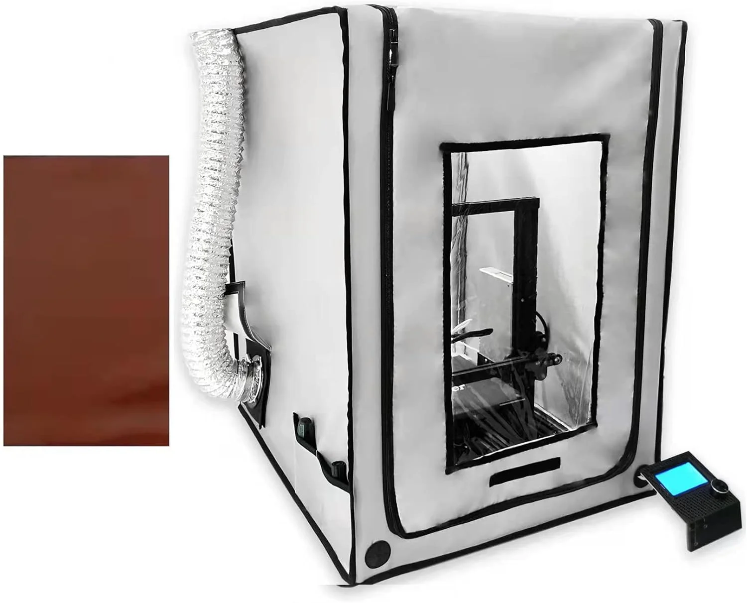 محفظه پرینتر سه بعدی چند منظوره با فن تهویه فیلتر 3 لایه، پوشش چادر پرینتر سه بعدی رزینی، حذف بو، ضد حریق، عایق صدا برای Ender 3 v3 SE/KE، Ender 3 Pro/V2/ Neo، CR10 SE (نقره ای) محفظه پرینتر سه بعدی چند منظوره با فن تهویه فیلتر 3 لایه، پوشش چادر پرینتر سه بعدی رزینی، حذف بو، ضد حریق، عایق صدا برای Ender 3 v3 SE/KE، Ender 3 Pro/V2/ Neo، CR10 SE (نقره ای)