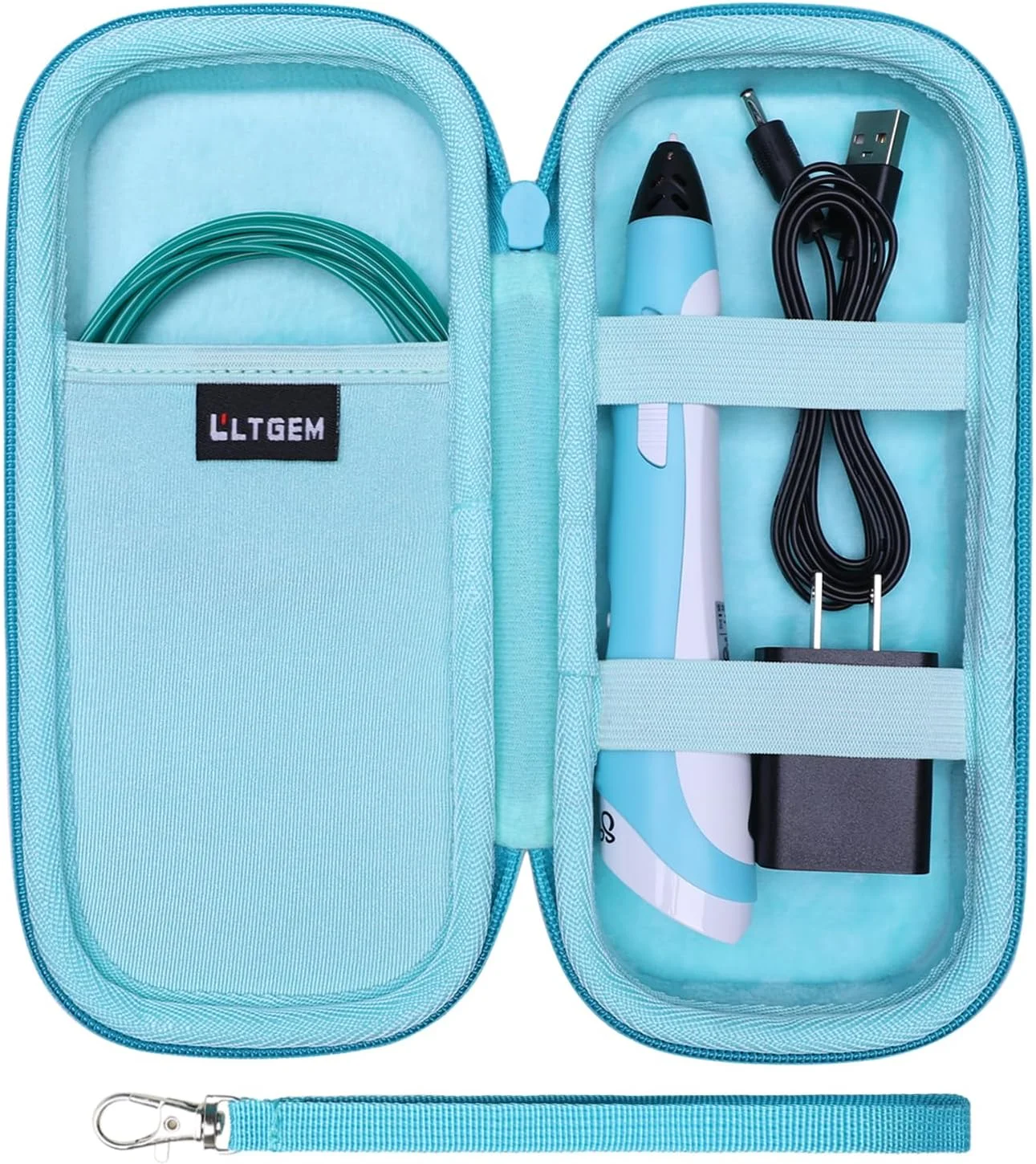 کیف حمل قلم چاپ سه بعدی سازگار با SCRIB3D P1 / SCRIB3D Advanced، کابل شارژ، دوشاخه و فیلامنت، آبی (فقط کیف) کیف حمل قلم چاپ سه بعدی سازگار با SCRIB3D P1 / SCRIB3D Advanced، کابل شارژ، دوشاخه و فیلامنت، آبی (فقط کیف)