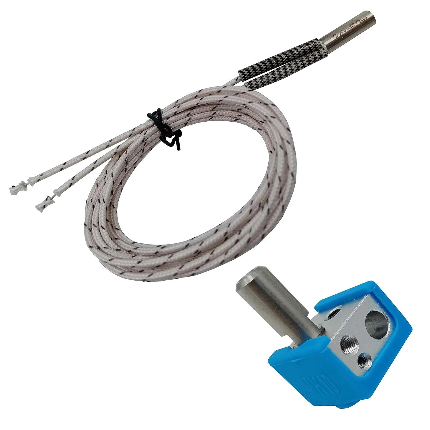 کیت هات‌اند MK10 به همراه جوراب سیلیکونی و المنت سرامیکی 24 ولت 50 وات برای اکسترودر پرینتر سه بعدی، لوازم جانبی ارتقا یافته