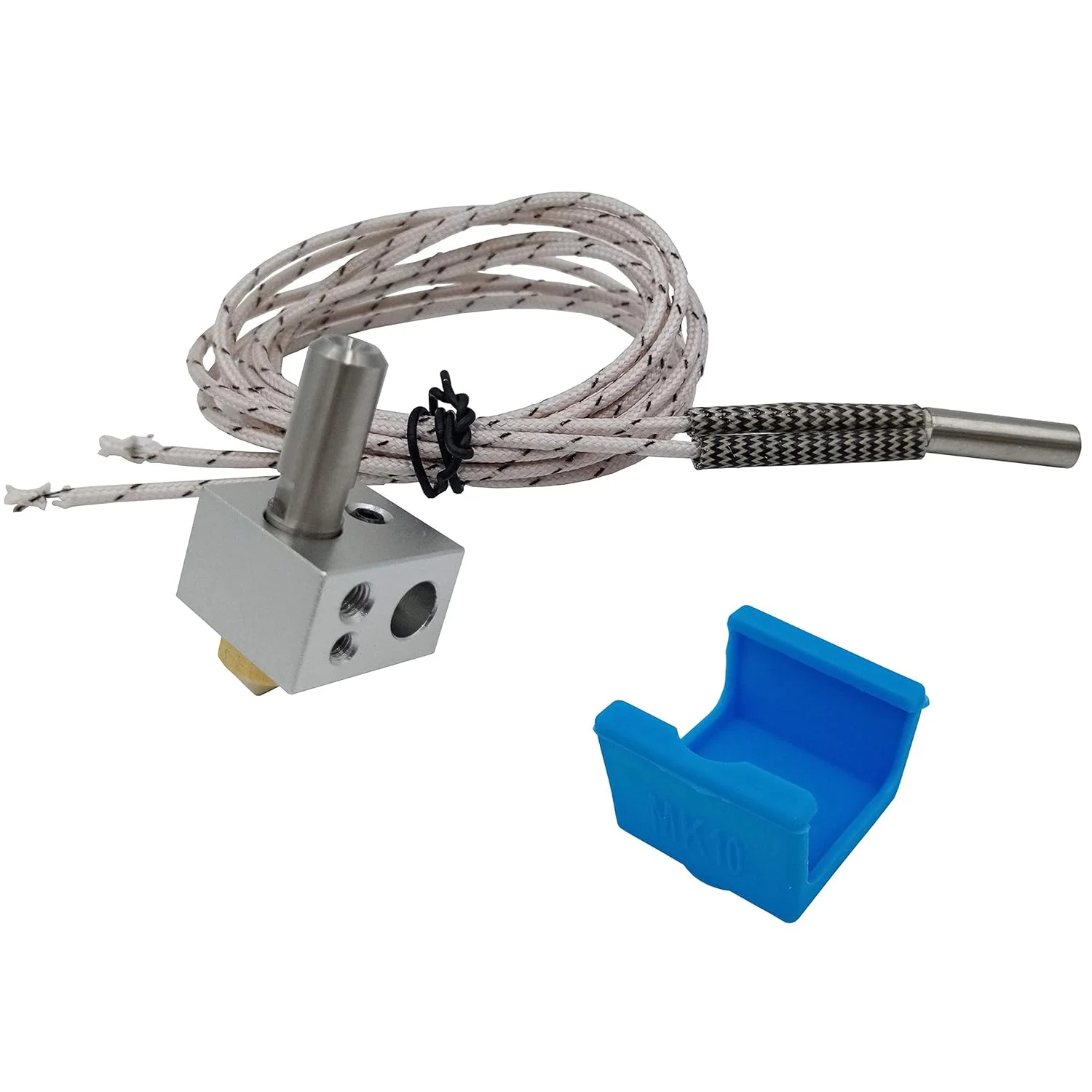 کیت هات‌اند MK10 به همراه جوراب سیلیکونی و المنت سرامیکی 24 ولت 50 وات برای اکسترودر پرینتر سه بعدی، لوازم جانبی ارتقا یافته