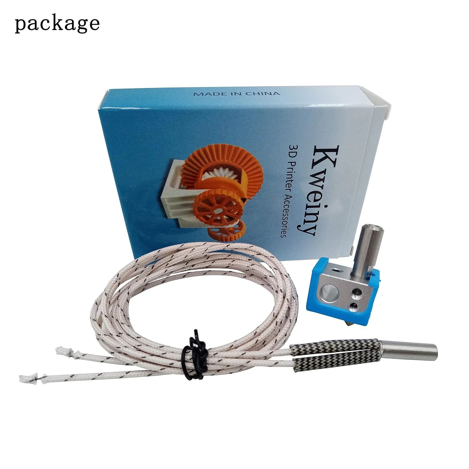 کیت هات‌اند MK10 به همراه جوراب سیلیکونی و المنت سرامیکی 24 ولت 50 وات برای اکسترودر پرینتر سه بعدی، لوازم جانبی ارتقا یافته