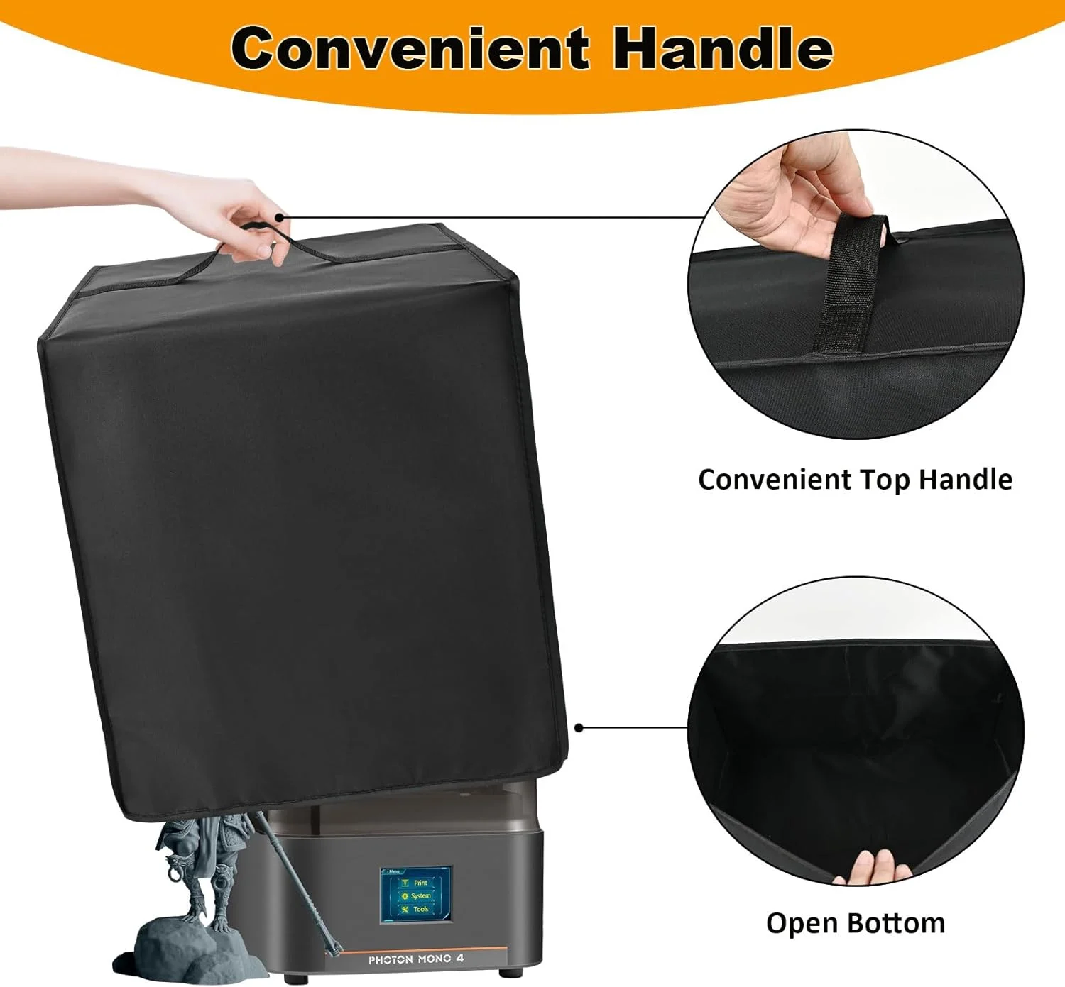 روکش ضد گرد و غبار پرینتر سه بعدی - ضد الکتریسیته ساکن، ضد آب، ضد گرد و غبار و مقاوم در برابر حرارت، روکش محافظ پرینتر سه بعدی سازگار با ANYCUBIC Photon Mono 4، پرینتر سه بعدی رزینی