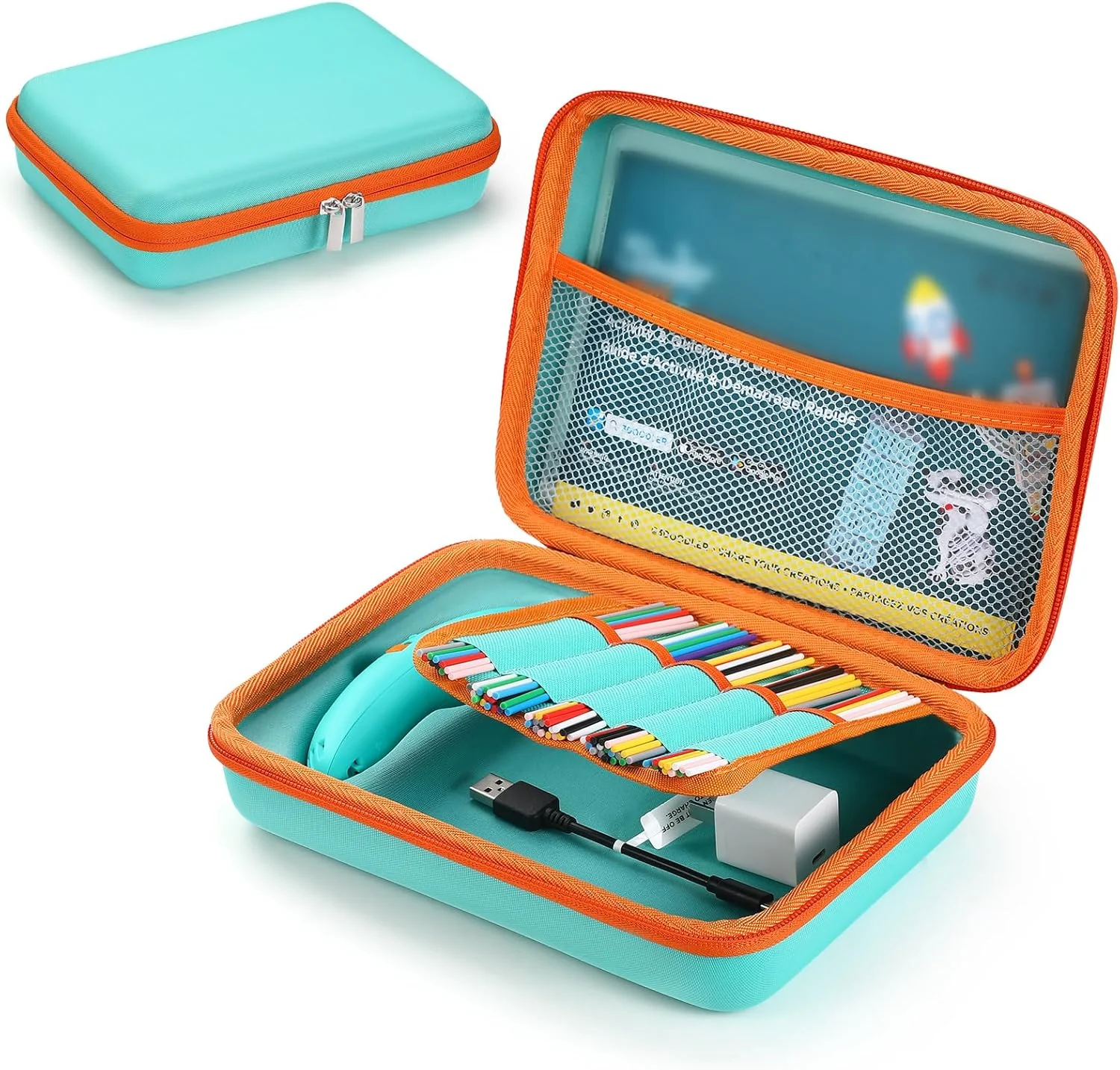 کیف محافظ سازگار با 3Doodler Start+ Essentials (2023, 2024) برای مجموعه قلم سه بعدی کودکان، کیف حمل مجموعه فعالیت هنری برای پر کردن مجدد فیلامنت چاپ و شارژر USB، سبز (فقط جعبه) کیف محافظ سازگار با 3Doodler Start+ Essentials (2023, 2024) برای مجموعه قلم سه بعدی کودکان، کیف حمل مجموعه فعالیت هنری برای پر کردن مجدد فیلامنت چاپ و شارژر USB، سبز (فقط جعبه)