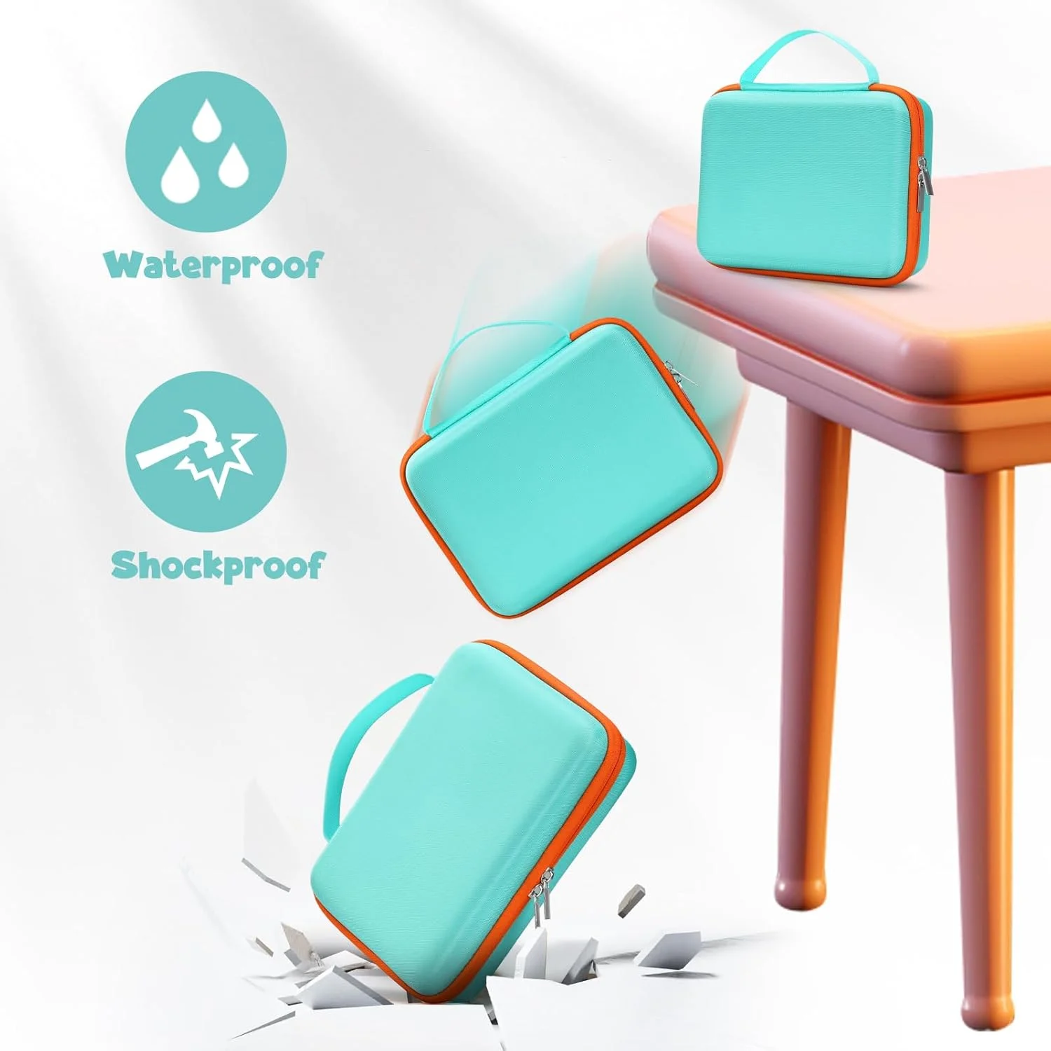 کیف محافظ سازگار با 3Doodler Start+ Essentials (2023, 2024) برای مجموعه قلم سه بعدی کودکان، کیف حمل مجموعه فعالیت هنری برای پر کردن مجدد فیلامنت چاپ و شارژر USB، سبز (فقط جعبه)