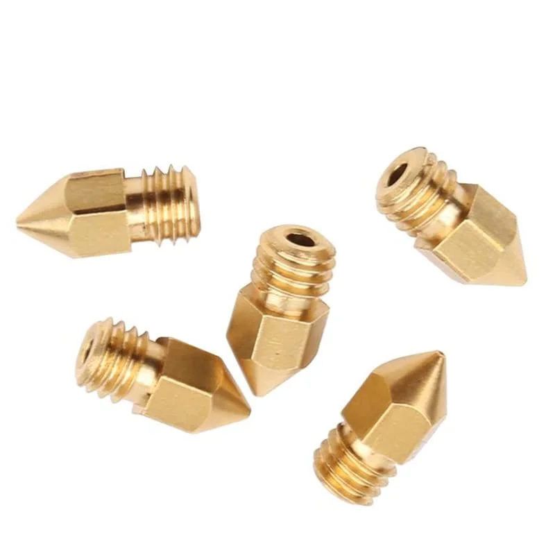۵ عدد نازل پرینتر سه بعدی 0.5mm MK8 برنجی سازگار با Ender 3/Ender 3 Pro/Ender 3 V2/Ender 5 CR-10 CR-10S S4 S5 Makerbot Anet A8