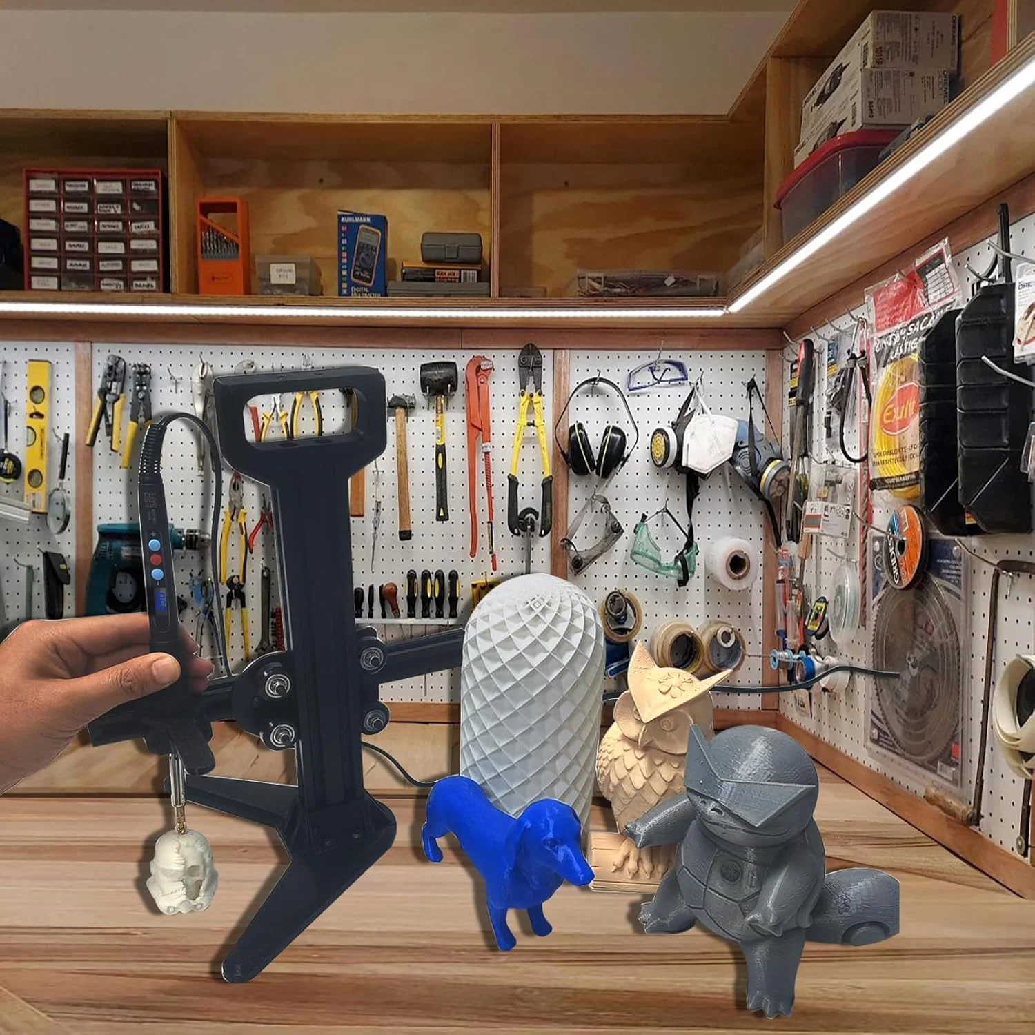 لوازم جانبی پرینتر سه بعدی - دستگاه پرس درج حرارتی برای پروژه های پرینت سه بعدی: با نوک های آهنی برنجی M2 M3 M4 M5 M6 M8 و مهره های رزوه ای M3xH4 M3xH6 و ابزار لحیم کاری